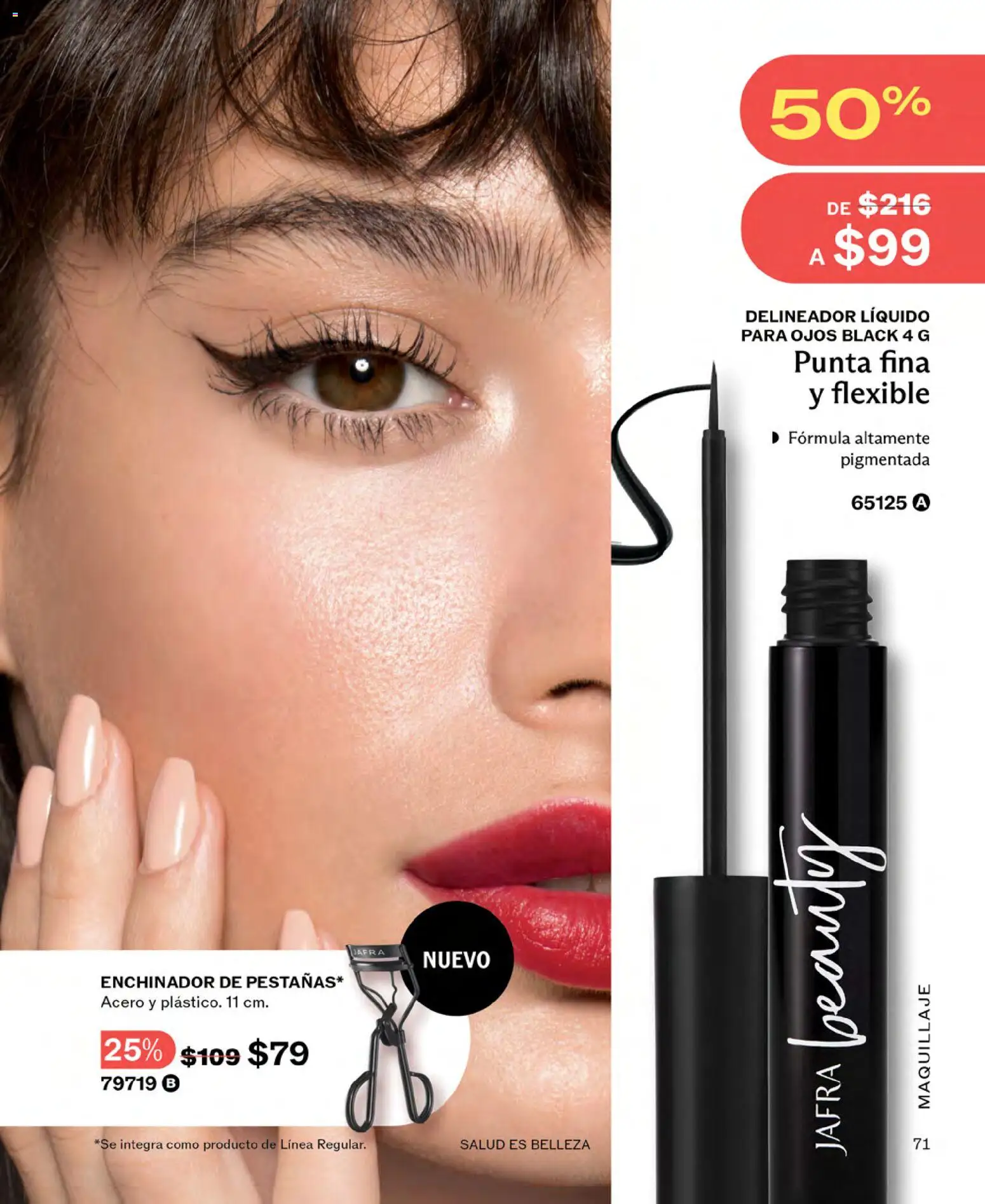 Nuevas ofertas de JAFRA válidas en toda la República Mexicana desde el 01.06.2026. ¡Encuentra las mejores ofertas en JAFRA catálogo! | Página: 71 | Productos: Flexible, Maquillaje, Delineador