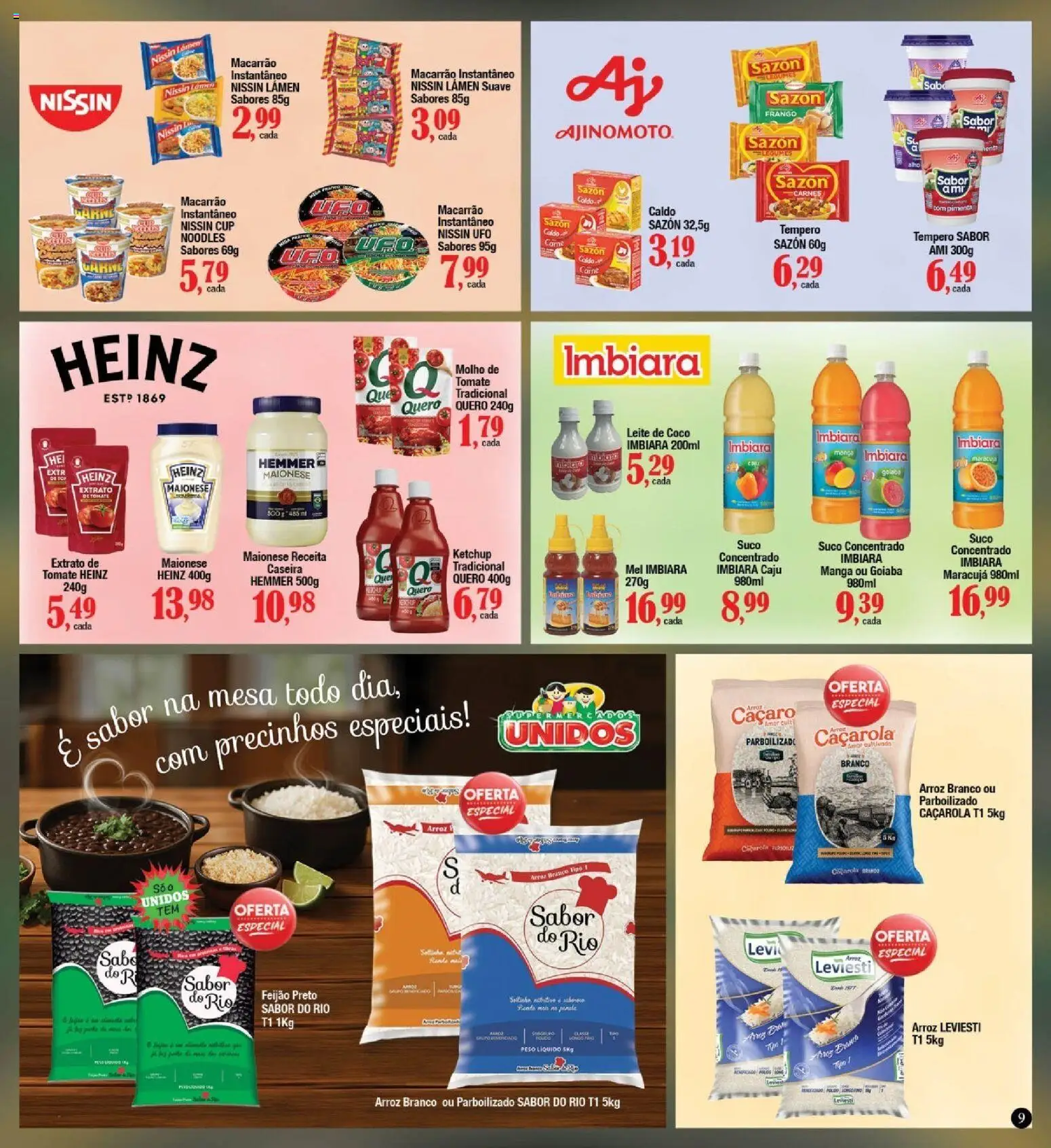 Supermercados Unidos Folheto - válido de 16.06.2026 | Página: 9 | Produtos: Maracujá, Molho de tomate, Mesa, Macarrão instantâneo