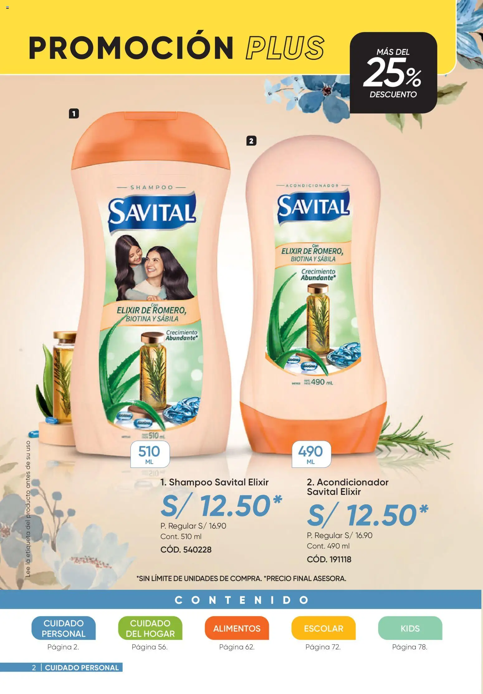 Catálogo Azzorti válido desde 18.05.2026 | Página: 2 | Productos: Shampoo, Acondicionador