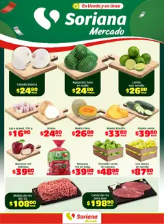 Vista previa de Soriana Fin de Semana Mercado: Ags, Nay, Jal, Qro, Col, Mich, Gto, Hgo, Tlax, Mor, Pue, Gro, Oax, Edo. de Mex, CDMX, Zac y SLP, nuevo folleto de la tienda, válido en México a partir del 08.05.2026