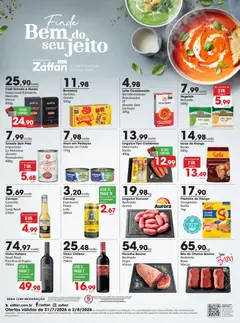 Zaffari ofertas Final de Semana - SP - Pré-Visualização do folheto da loja Zaffari, válido de 31/07/2026 | Página: 1 | Produtos: Linguiça, Vinho, Bourbon, Frango