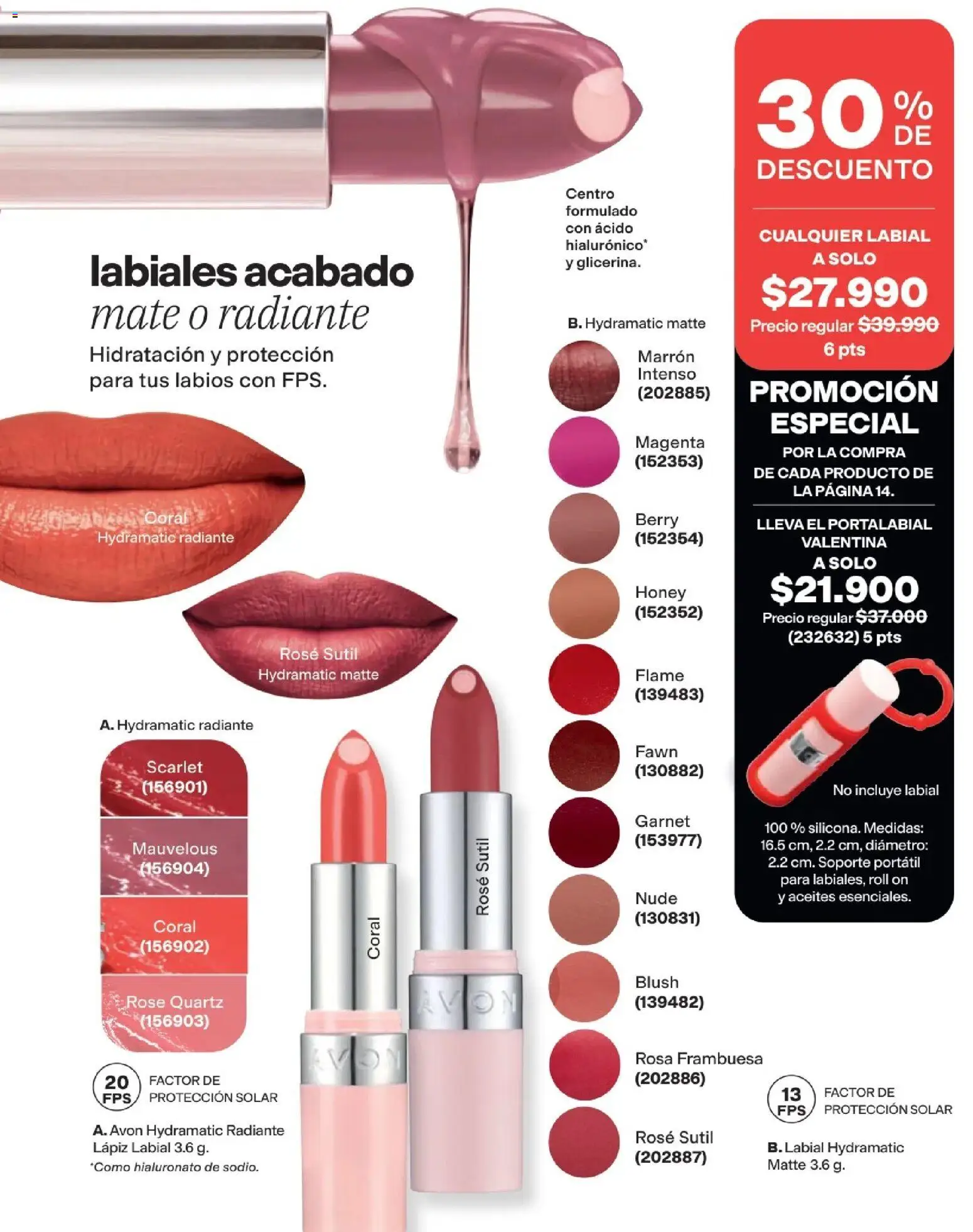 Avon revista - valida desde el 15/07/2026 | Página: 14 | Productos: Lápiz labial
