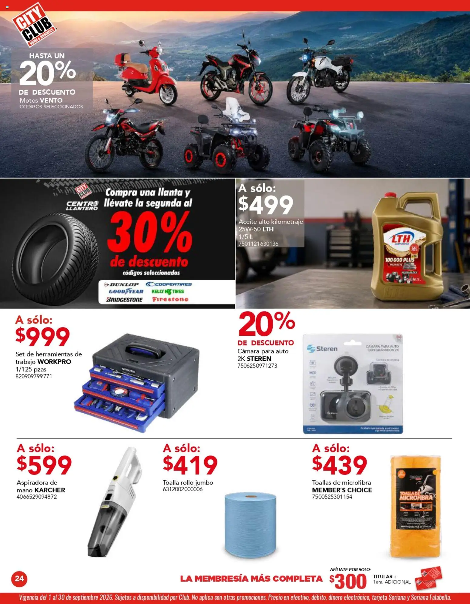 Nuevas ofertas de City Club válidas en toda la República Mexicana desde el 01/09/2026. ¡Encuentra las mejores ofertas en City Club catálogo! | Página: 24 | Productos: Aceite, Herramientas, Toalla, Aspiradora