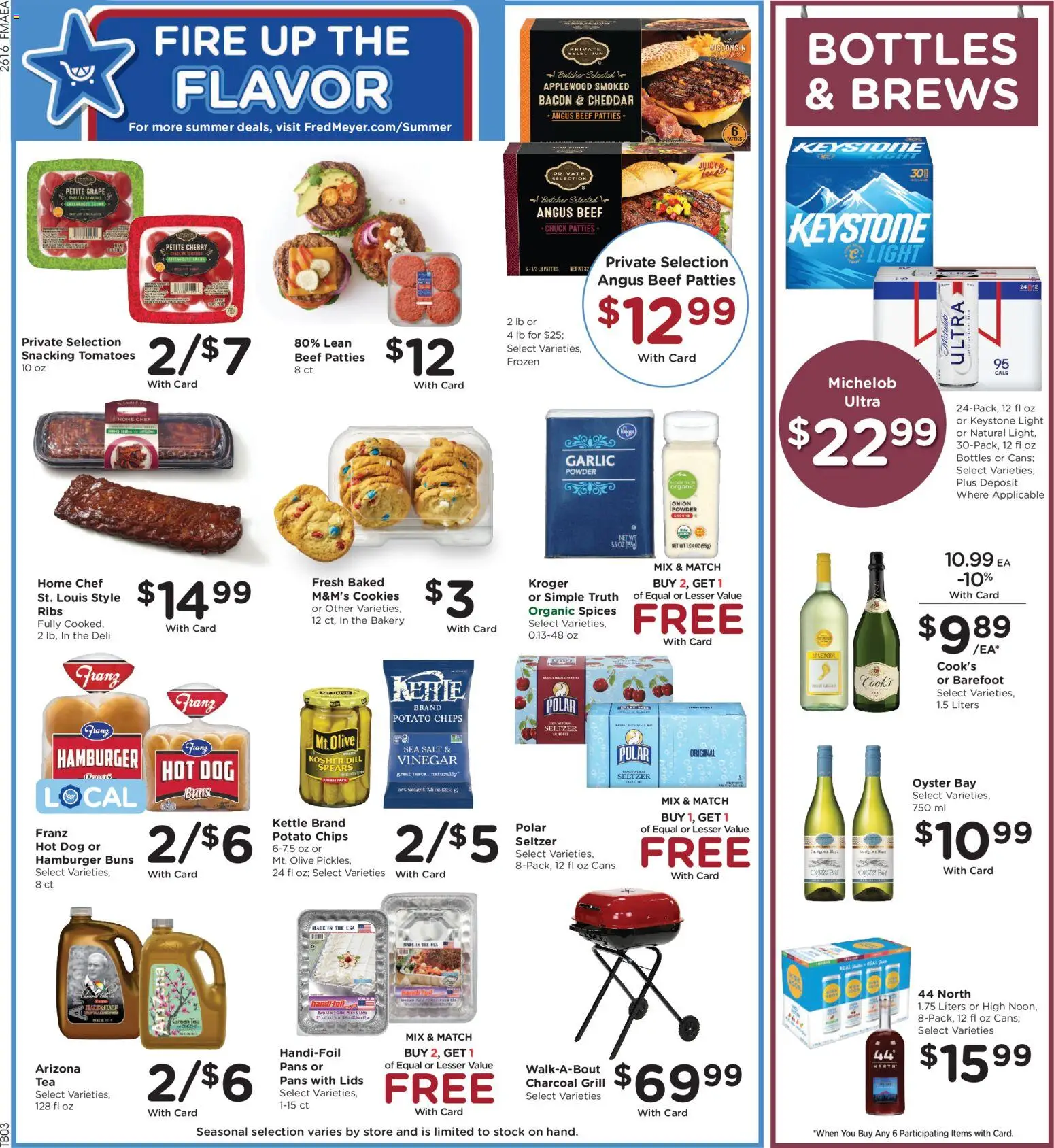 Fred Meyer Weekly Ad - valid from 20.05.2026 | Page: 5 | Products: Vinegar, Tomatoes, Garlic, Grill