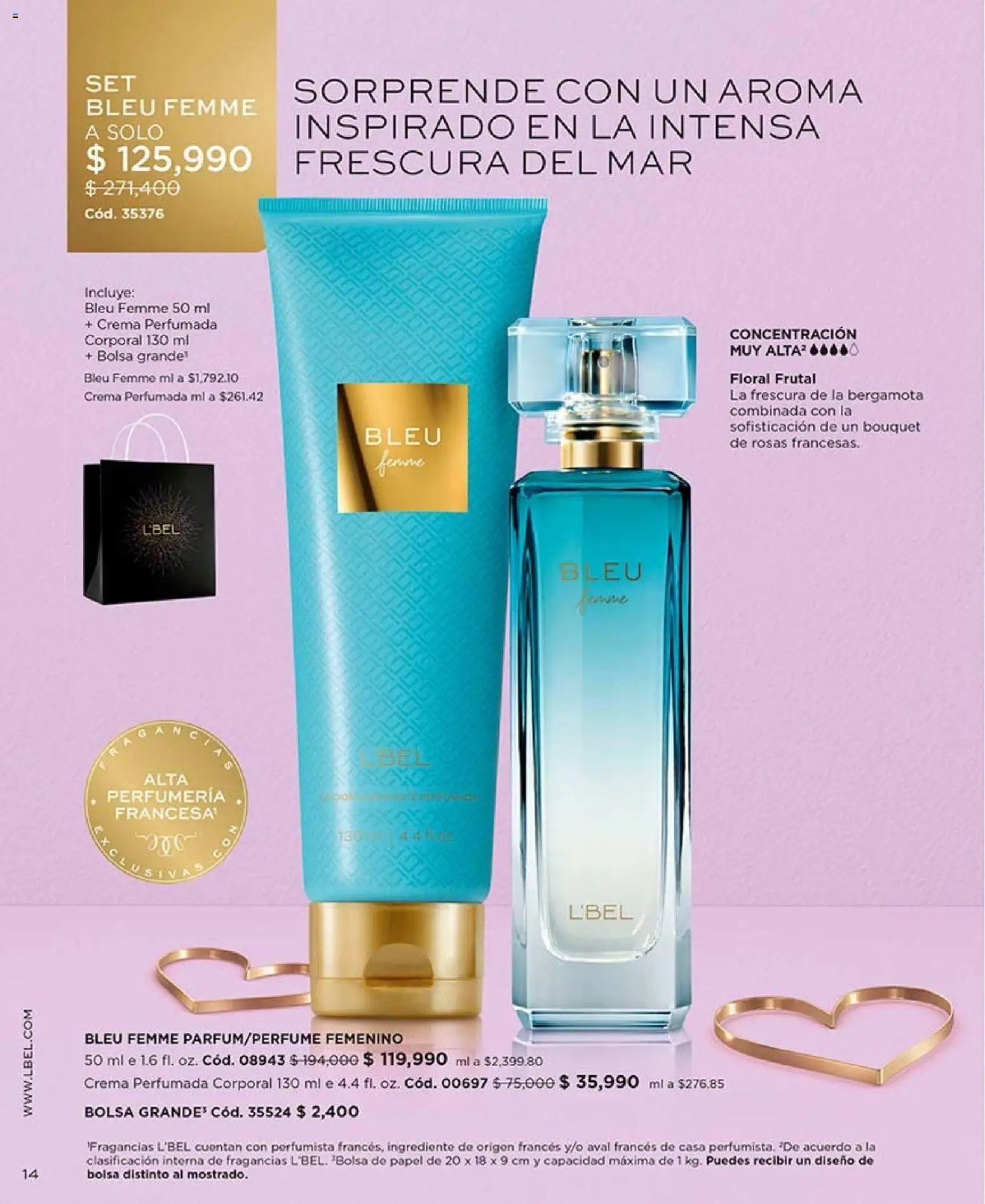 L'Bel revista - valida desde el 17/08/2026 | Página: 14 | Productos: Crema, Bolsa