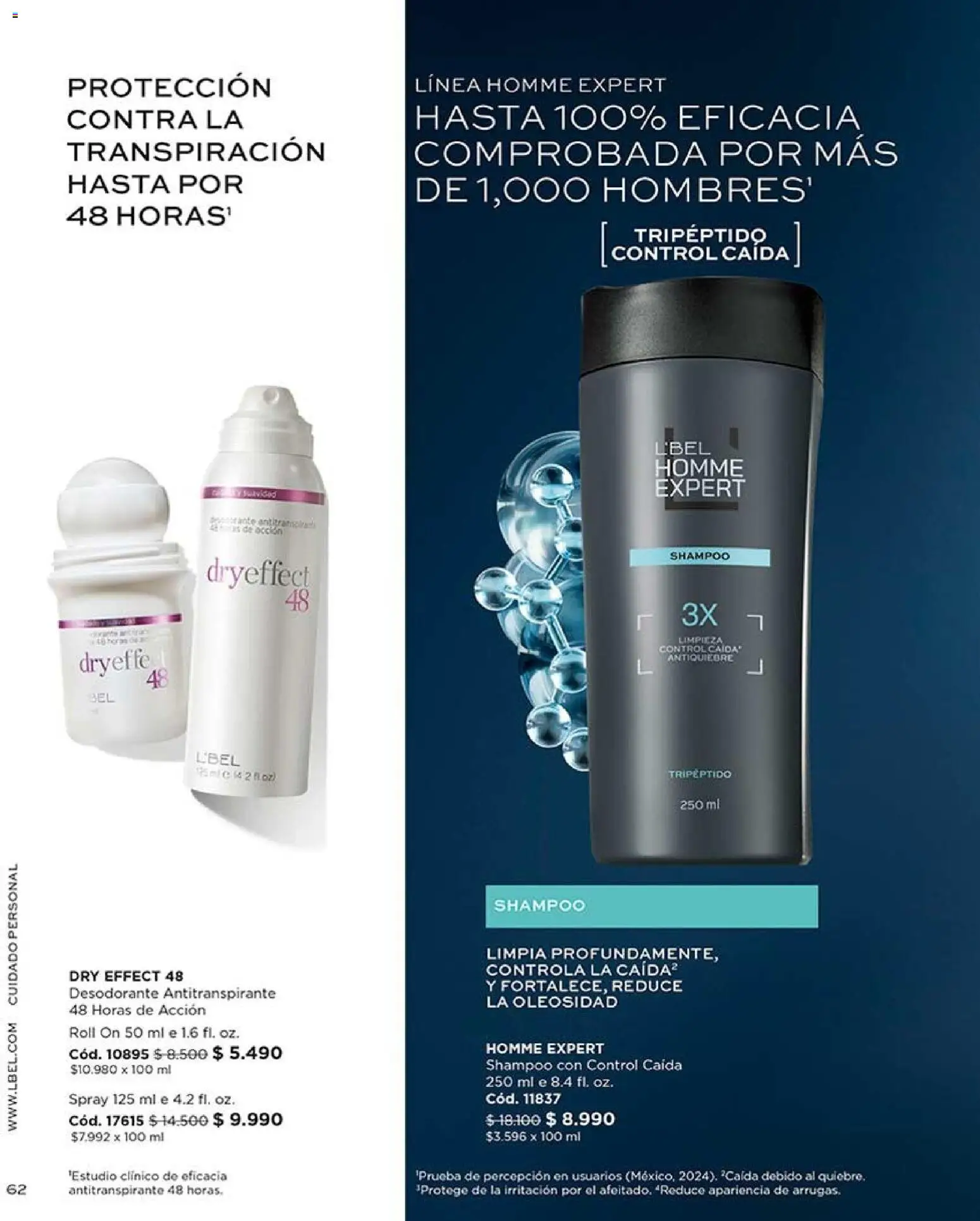 Catálogo L'Bel Campaña 12 │ válido desde el 07.07.2026 | Página: 62 | Productos: Desodorante, Antitranspirante, Shampoo