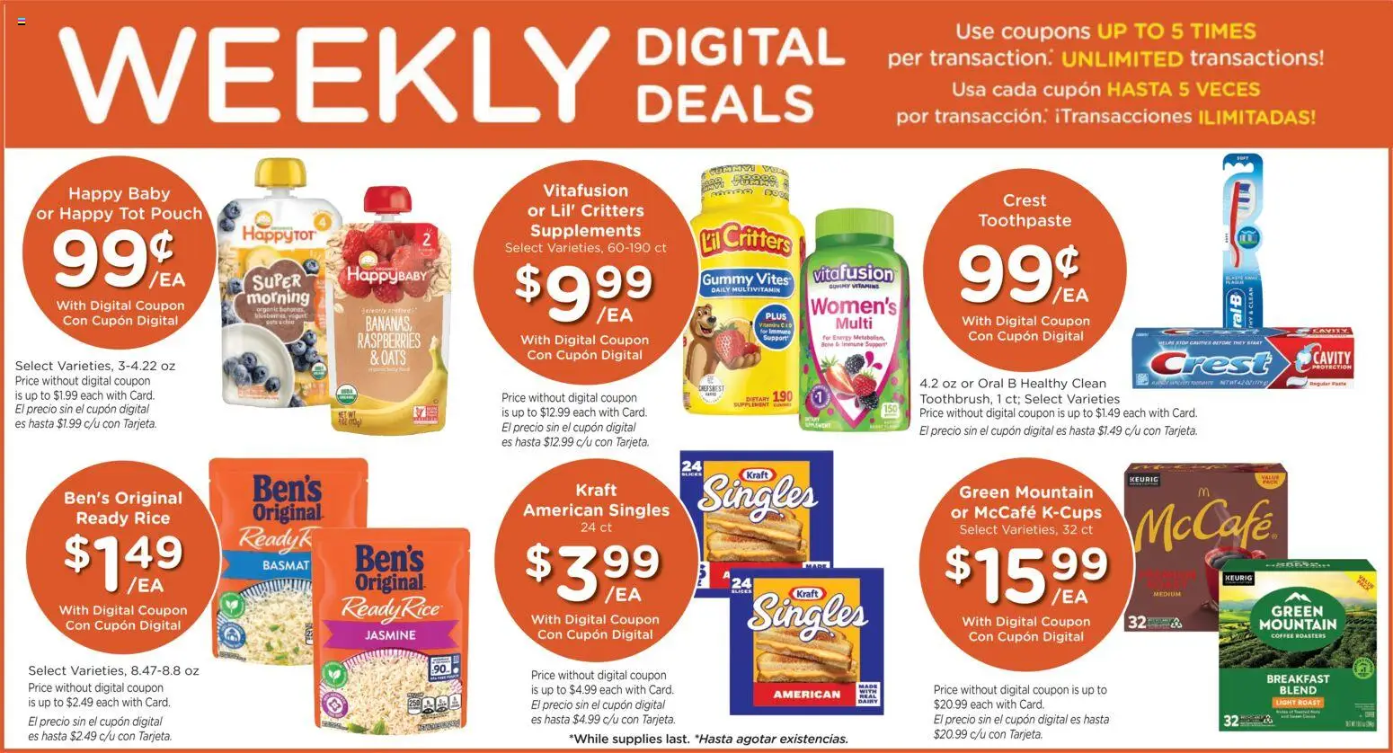 Ralphs Weekly Ad - valid from 13.05.2026 | Page: 3 | Products: Multivitamin, Coffee, Toothpaste, Rice