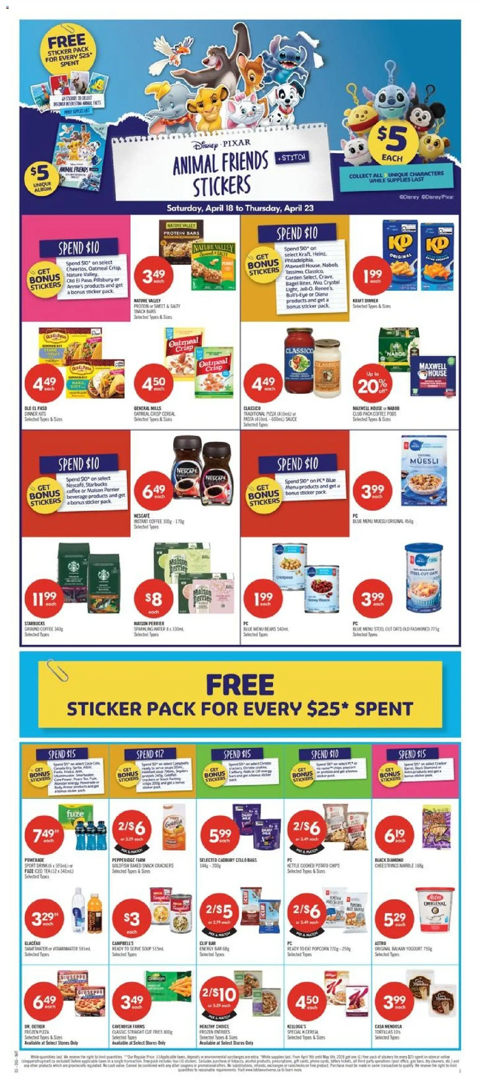 Shoppers flyer valid from 17.04.2026 | Page: 1 | Products: Chips, PC, Coffee, Pizza