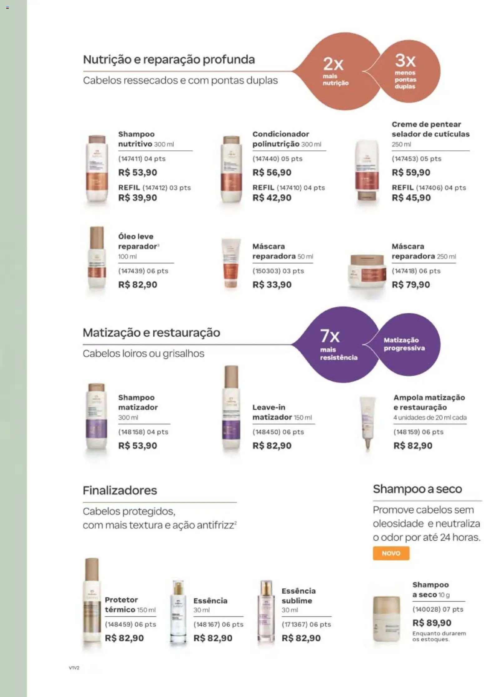 Natura Folheto - válido de 12/10/2026 | Página: 181 | Produtos: Shampoo, Shampoo a seco, Selador, Creme