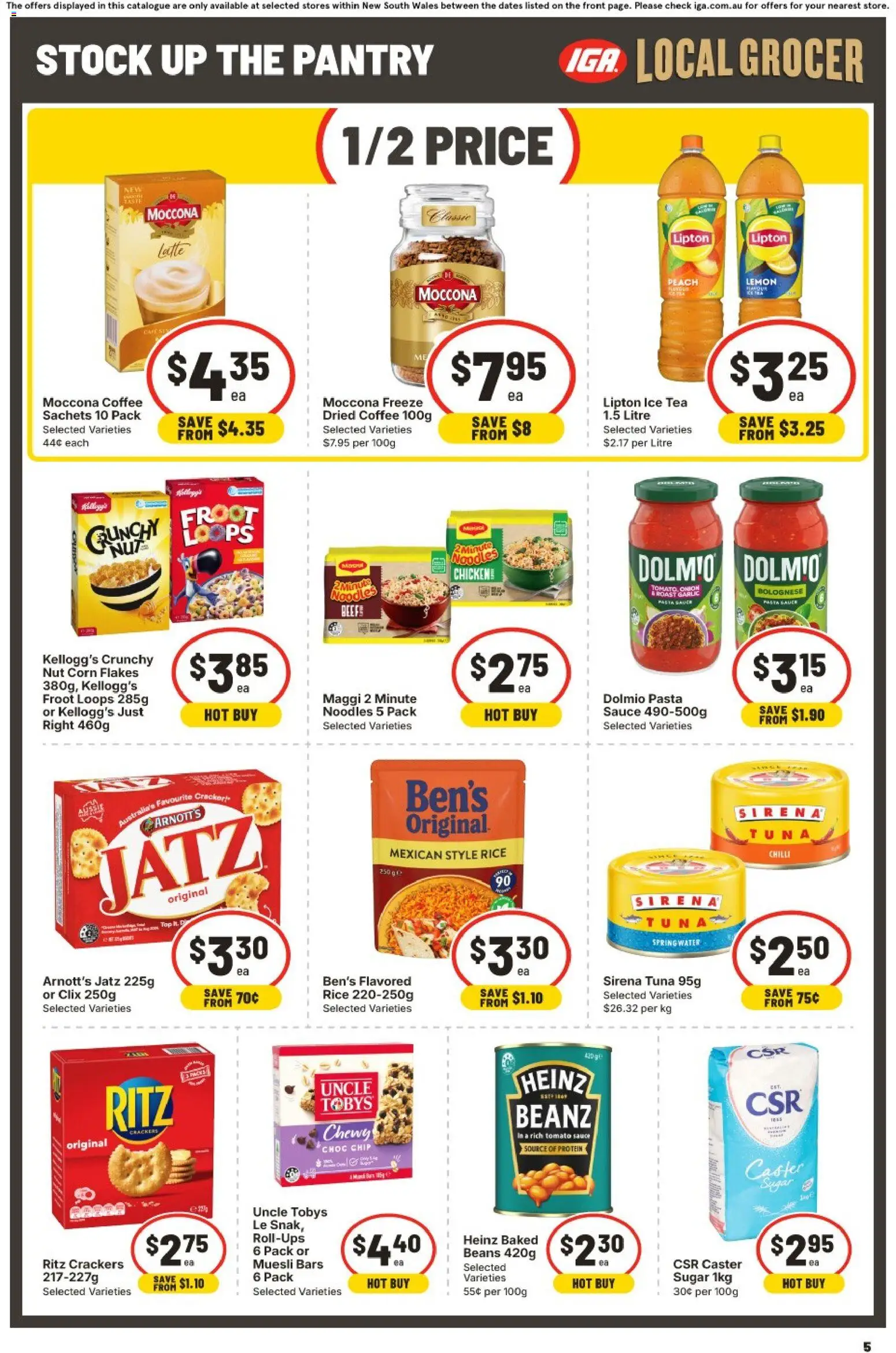 IGA catalogue - valid from 30/09/2026 | Page: 5 | Products: Spring water, Noodles, Water, Peach