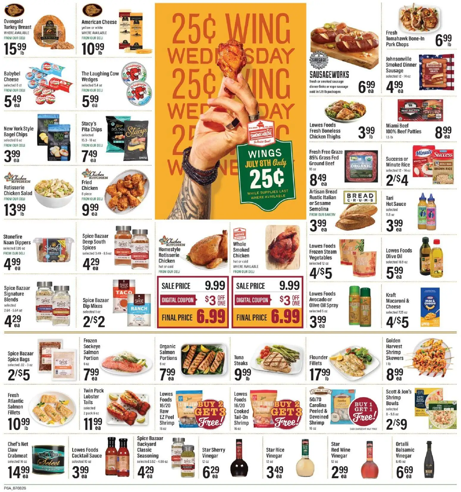 Lowes Foods Weekly Ad - valid from 07/08/2026 | Page: 9 | Products: Pork, Salad, Avocado, Sauce