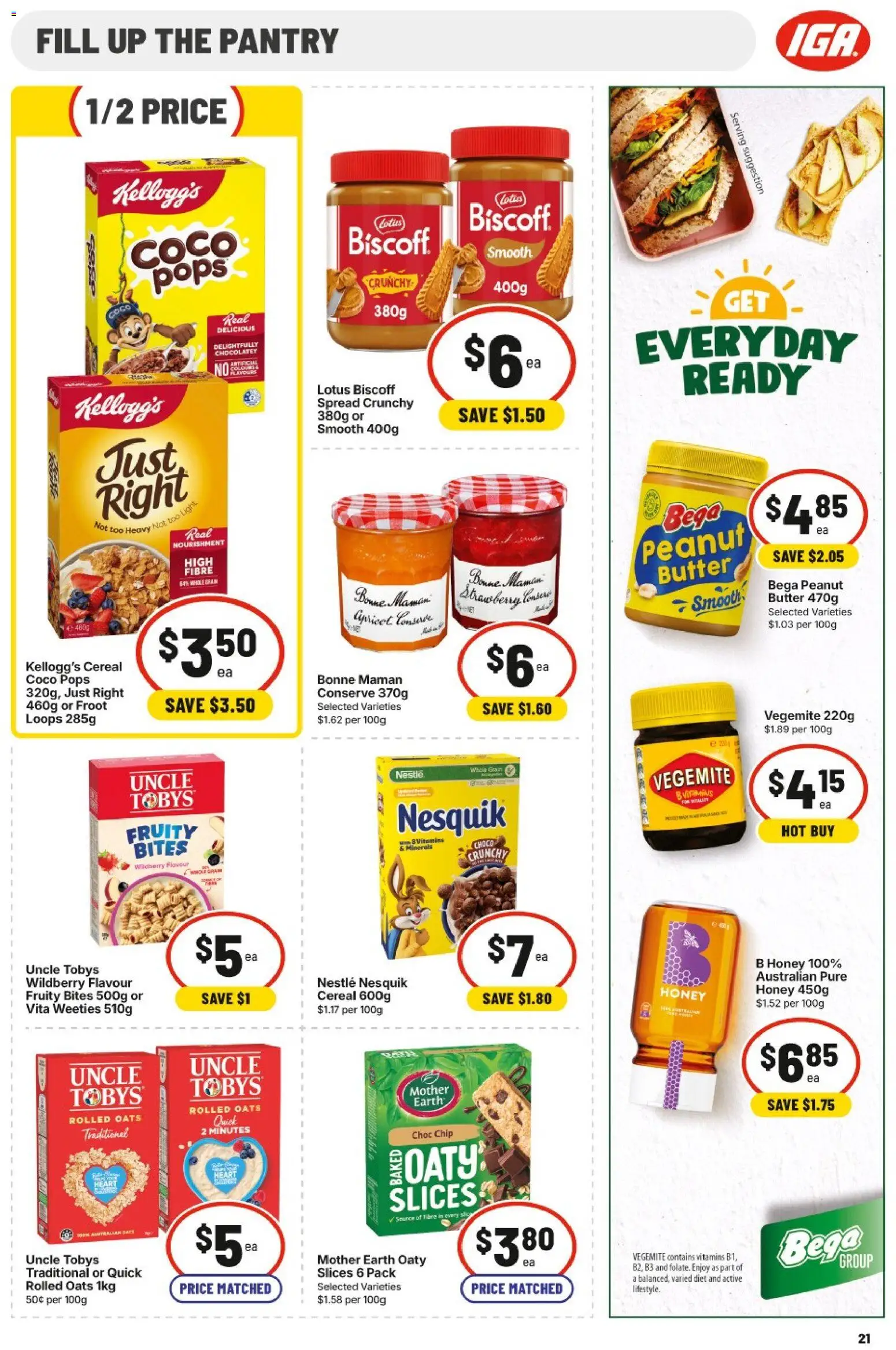 IGA catalogue - valid from 15/07/2026 | Page: 20 | Products: Light, Butter, Honey, Oats