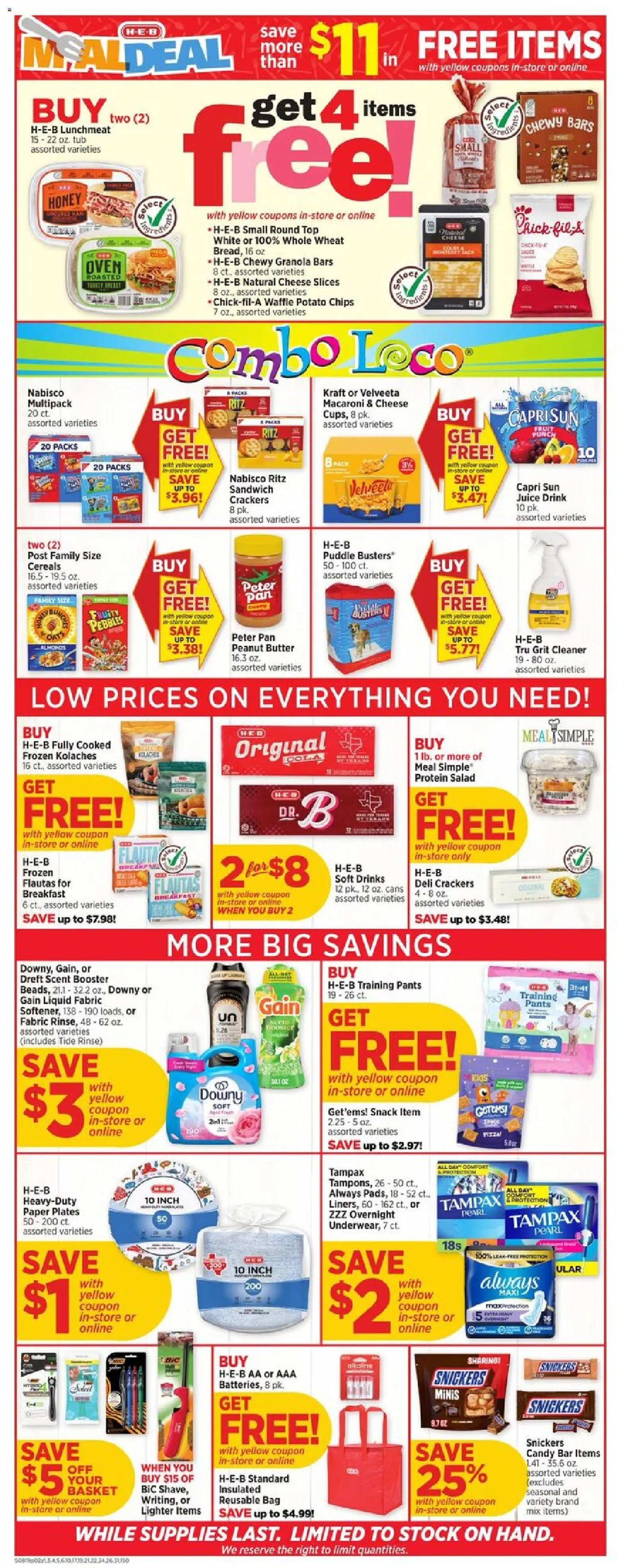 H-E-B Weekly Ad - valid from 08/19/2026 | Page: 2 | Products: Juice, Fruit, Lighter, Bag