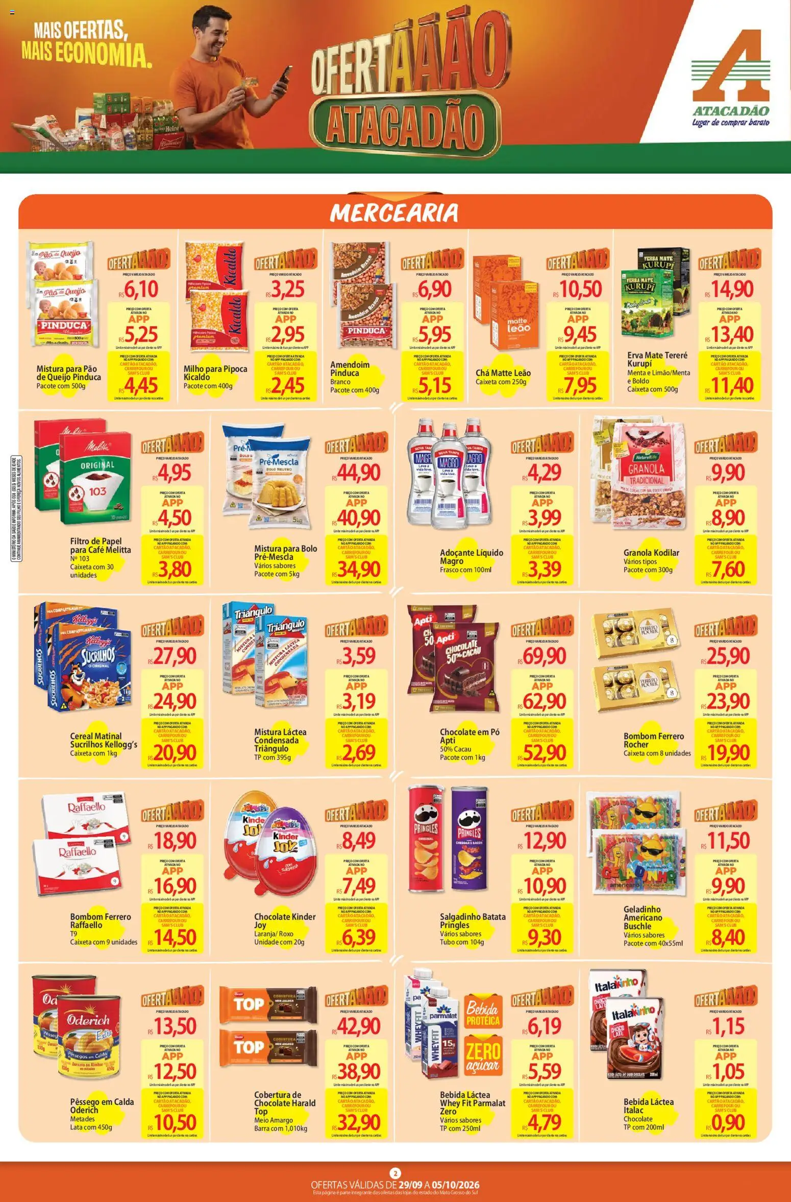 Atacadão Folheto - válido de 29/09/2026 | Página: 2 | Produtos: Filtro de papel, Pão, Chocolate, Bolo