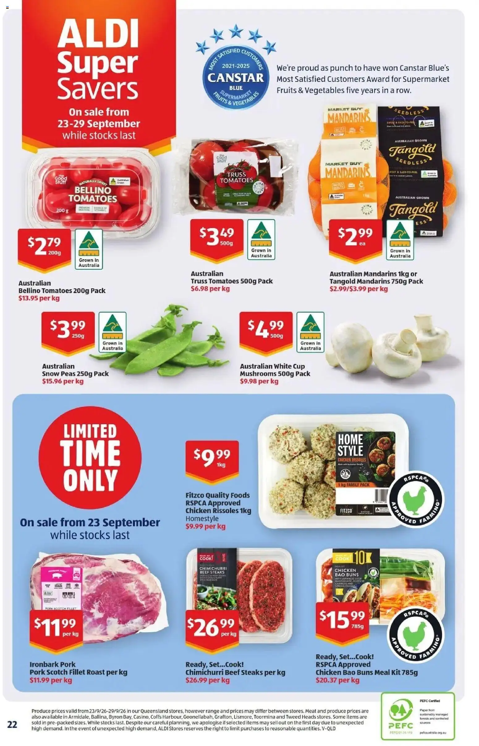 ﻿Aldi catalogue valid from 30/09/2026 > Online Australia | Page: 22 | Products: Pork roast, Chicken, Pork, Roast