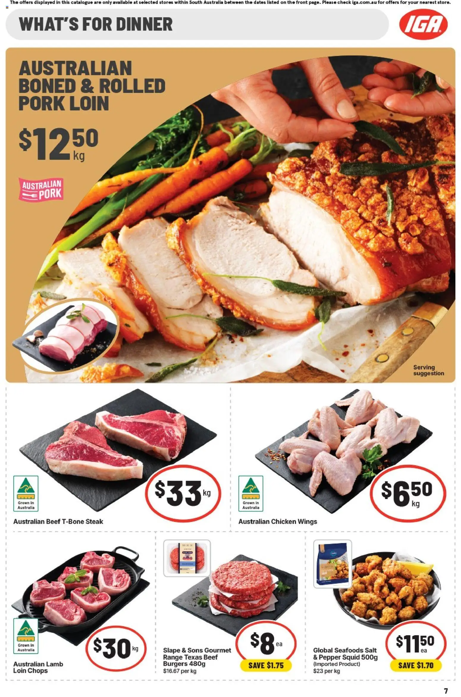 IGA catalogue - valid from 09/09/2026 | Page: 8 | Products: Burgers, Steak, Salt, Pepper