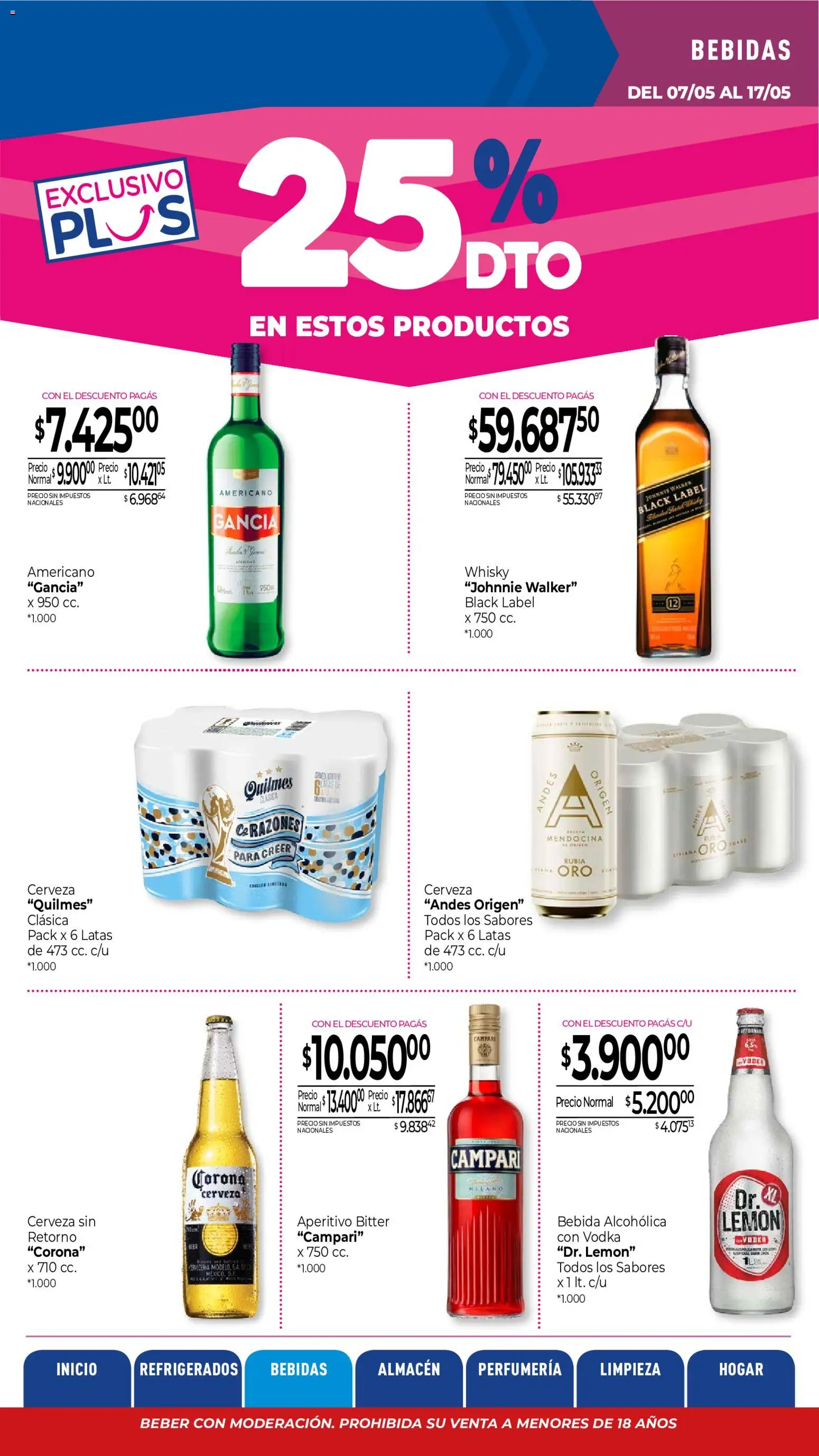 La Anonima catálogo │ válido desde el 07.05.2026 | Página: 12 | Productos: Vodka, Whisky, Cerveza