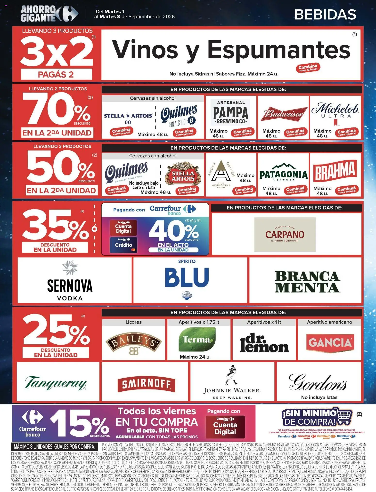 Carrefour - Carrefour Hiper │ válido desde el 01/09/2026 | Página: 13 | Productos: Vodka, Sobre, Bebidas, Cerveza