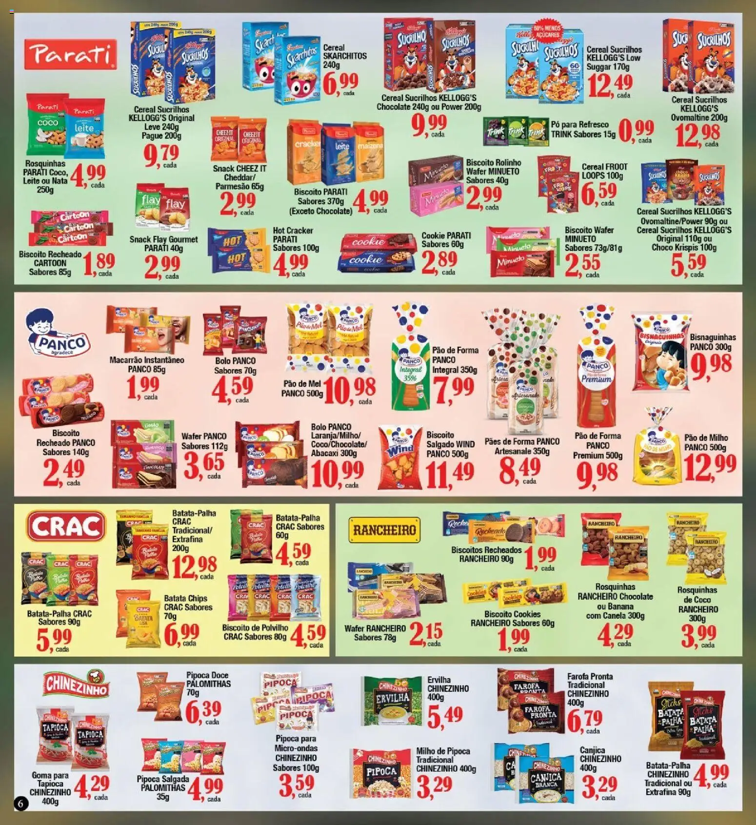 Supermercados Unidos Folheto - válido de 16.06.2026 | Página: 6 | Produtos: Biscoito parati, Biscoito, Leite, Sucrilhos