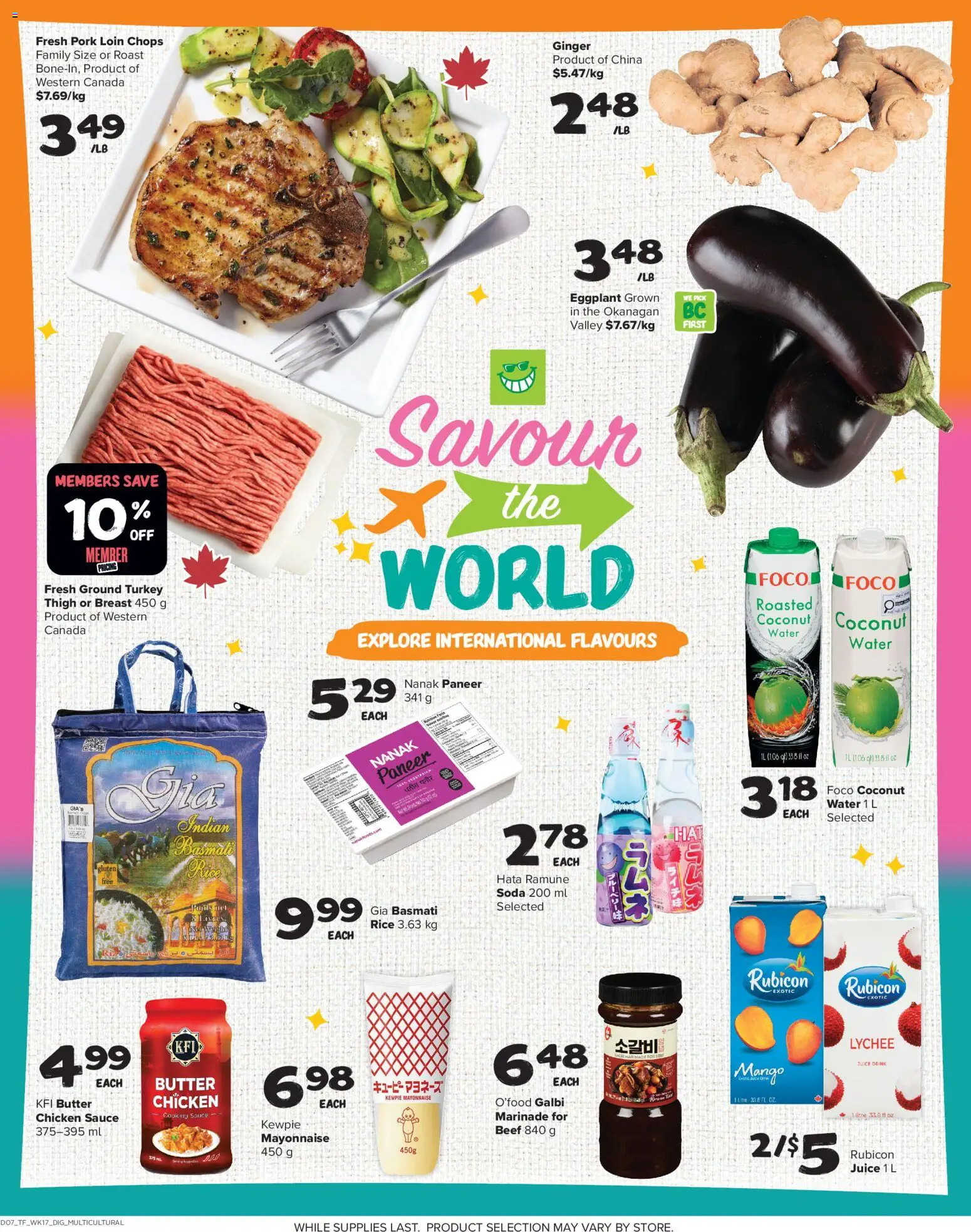 Thrifty Foods flyer valid from Aug 20, 2026 | Page: 12 | Products: Rice, Turkey, Chicken, Pork