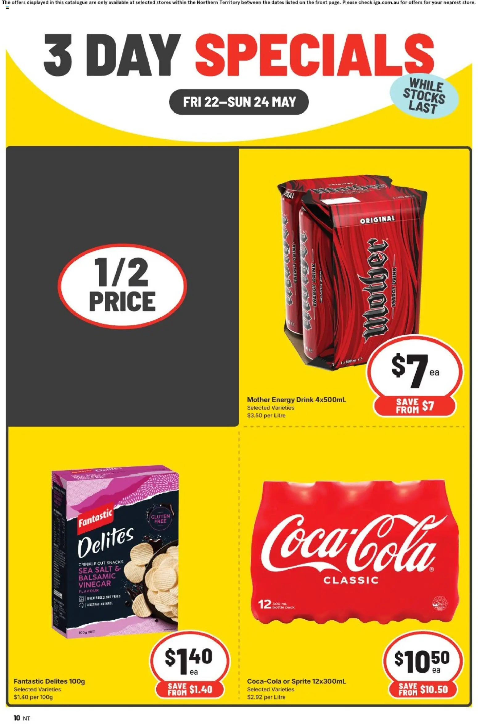 IGA catalogue - valid from 22.05.2026 | Page: 2 | Products: Energy drink, Salt, Vinegar, Oven