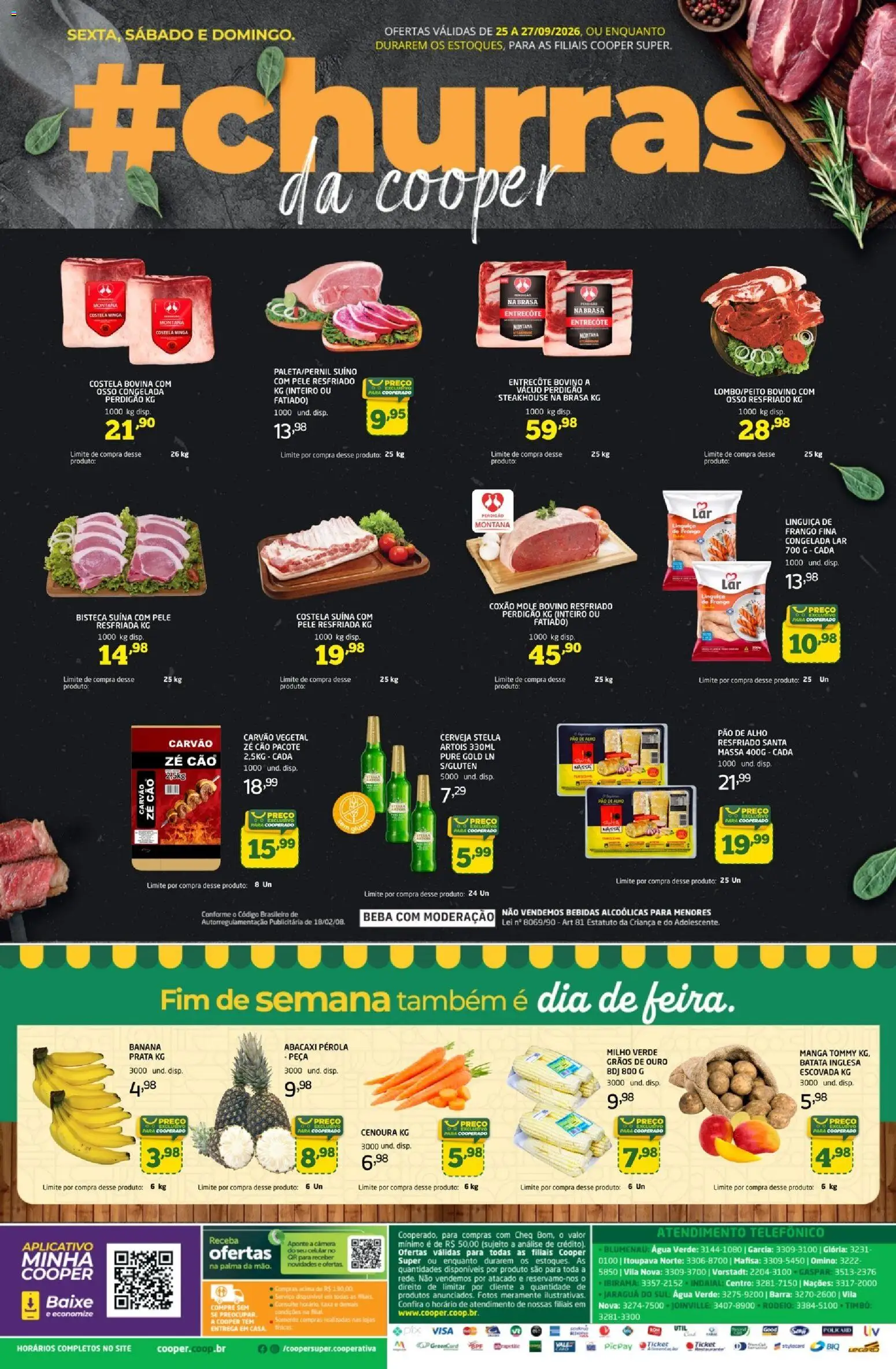 Cooper Folheto - válido de 25/09/2026 | Página: 4 | Produtos: Linguiça, Massa, Água, Milho