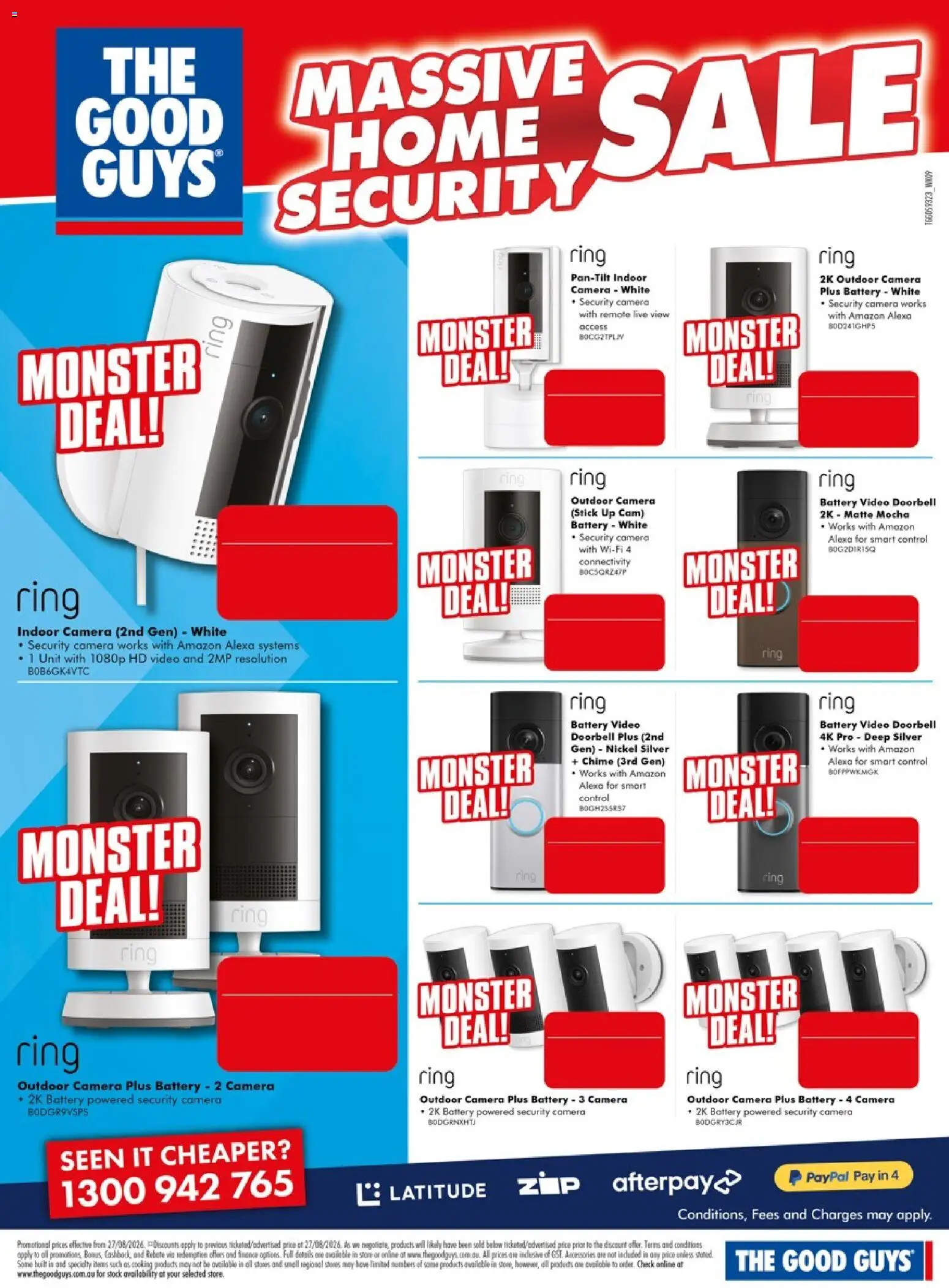 The Good Guys catalogue - valid from 27/08/2026 | Page: 4 | Products: Battery, Stones, Doorbell, Camera