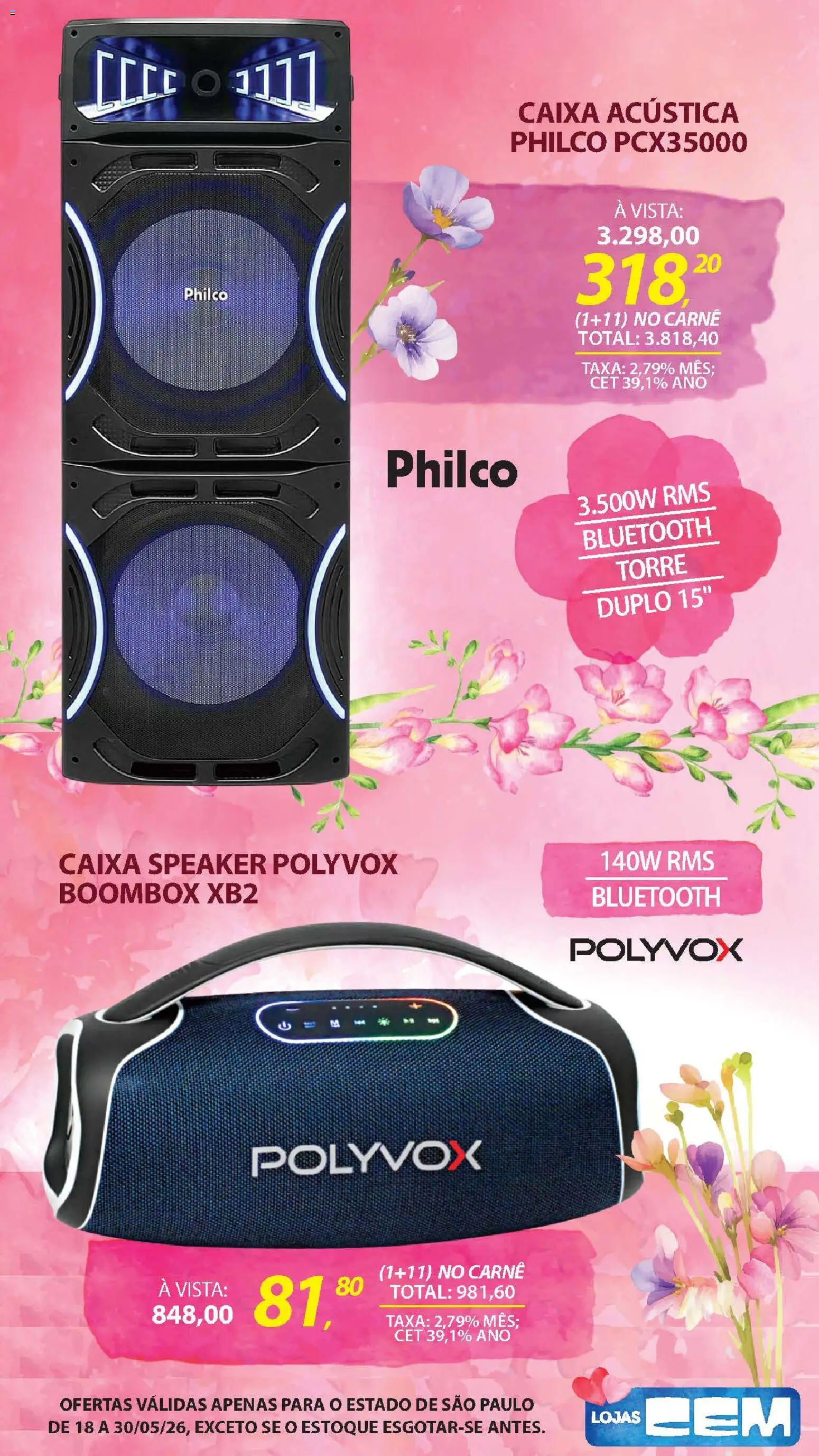 Lojas Cem - Ofertas atuais de 18/05/2026 ? Não perca as melhores promoções! | Brasil