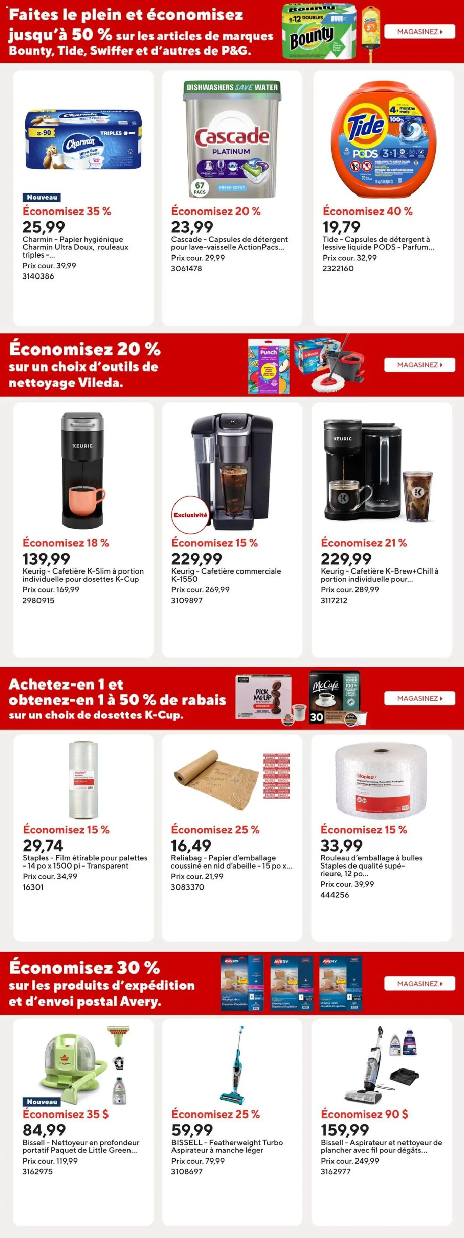 Staples flyer valid from Sep 25, 2026 | Page: 11 | Products: Water, Detergent, Capsules