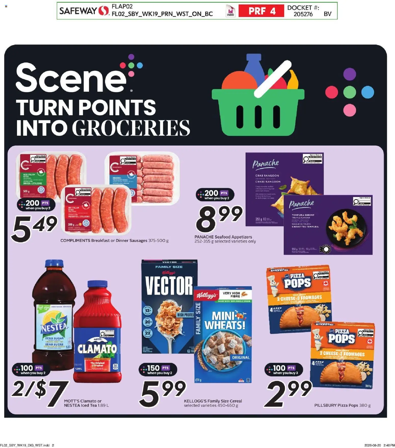 Safeway flyer valid from Sep 3, 2026 | Page: 3 | Products: Iced tea, Sausages, Shrimp, Cheese