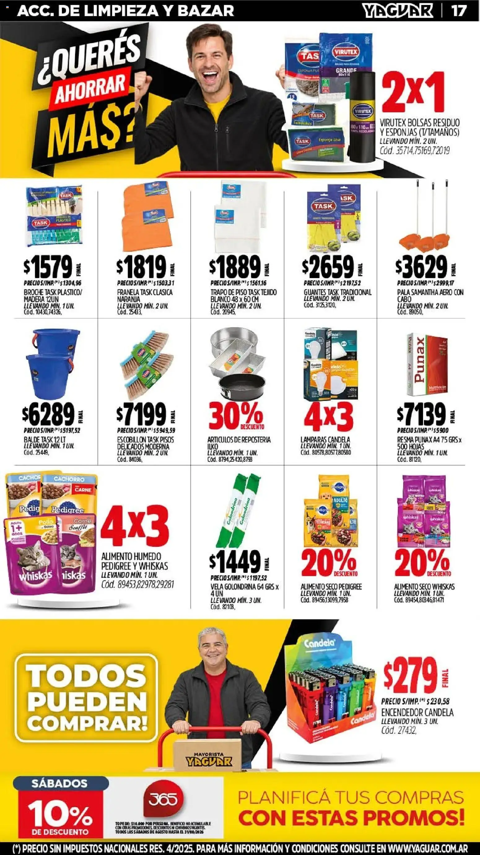 Yaguar catálogo │ válido desde el 24/08/2026 | Página: 17 | Productos: Carne, Esponjas, Escobillon, Guantes