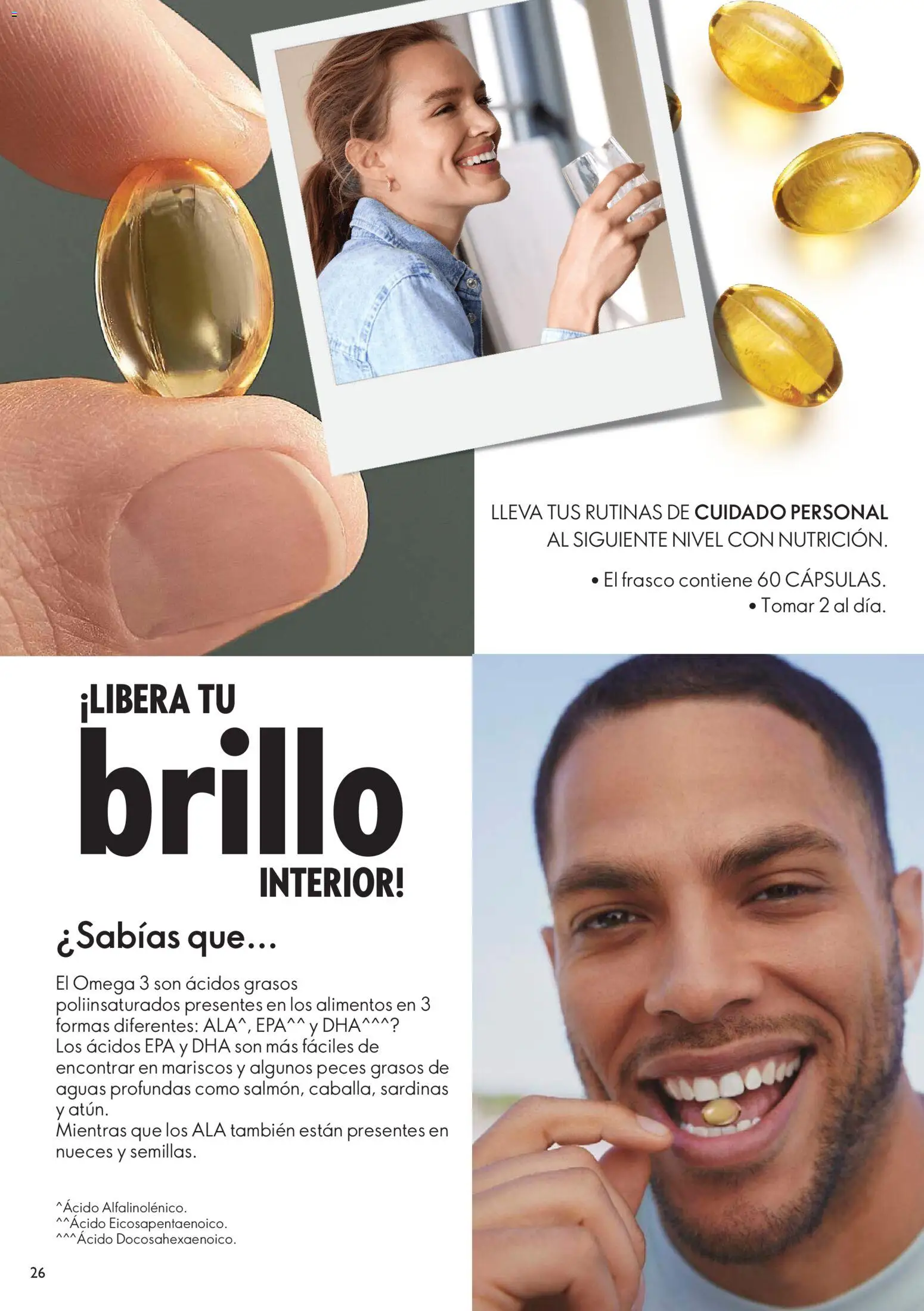 Oriflame revista - valida desde el 20/06/2026 | Página: 26 | Productos: Nueces, Frasco, Sardinas, Brillo