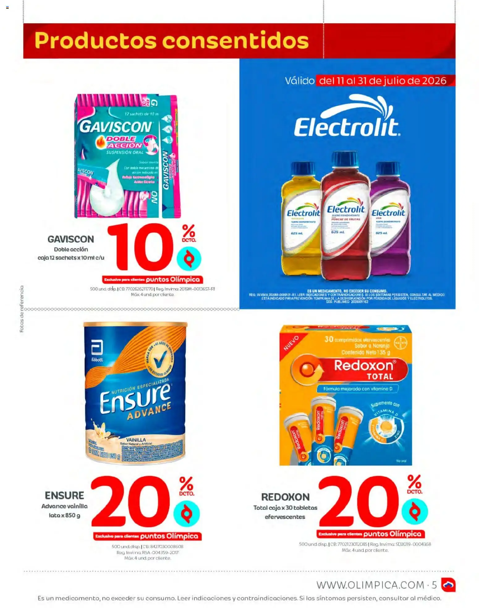 Olímpica revista - valida desde el 01/07/2026 | Página: 5 | Productos: Caja