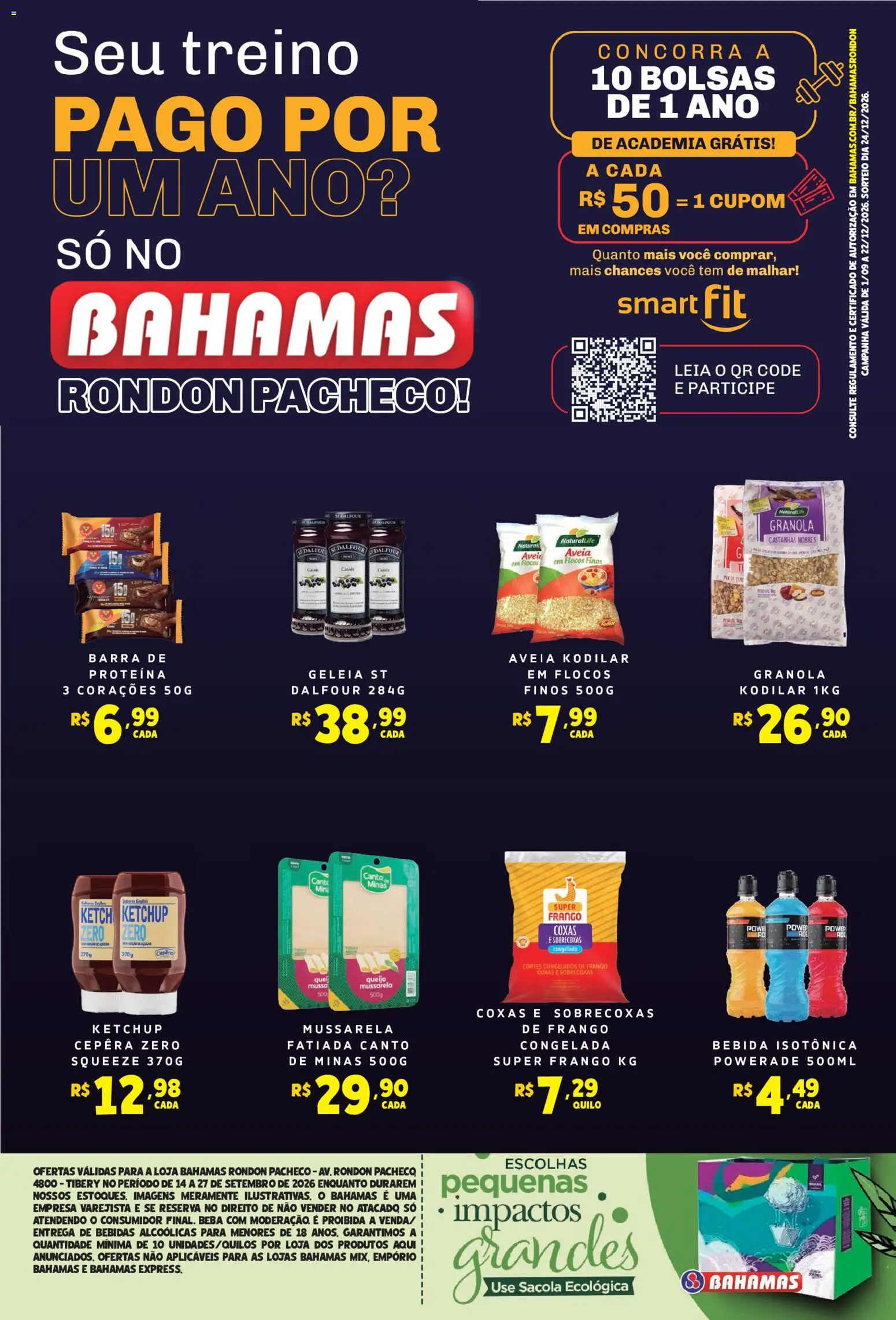 Bahamas Supermercados Folheto - válido de 14/09/2026 | Página: 2 | Produtos: Geleia, Granola, Bebida, Mussarela