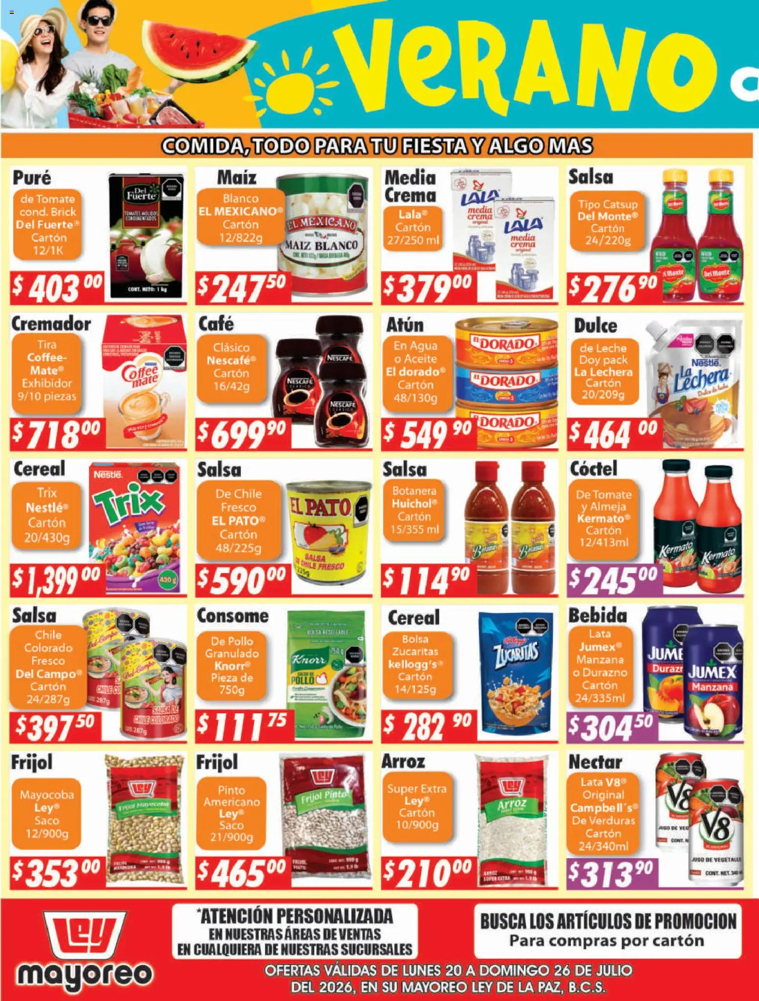 Nuevas ofertas de Casa Ley válidas en toda la República Mexicana desde el 20/07/2026. ¡Encuentra las mejores ofertas en Casa Ley folleto La Paz! | Página: 5 | Productos: Crema, Manzana, Aceite, Arroz
