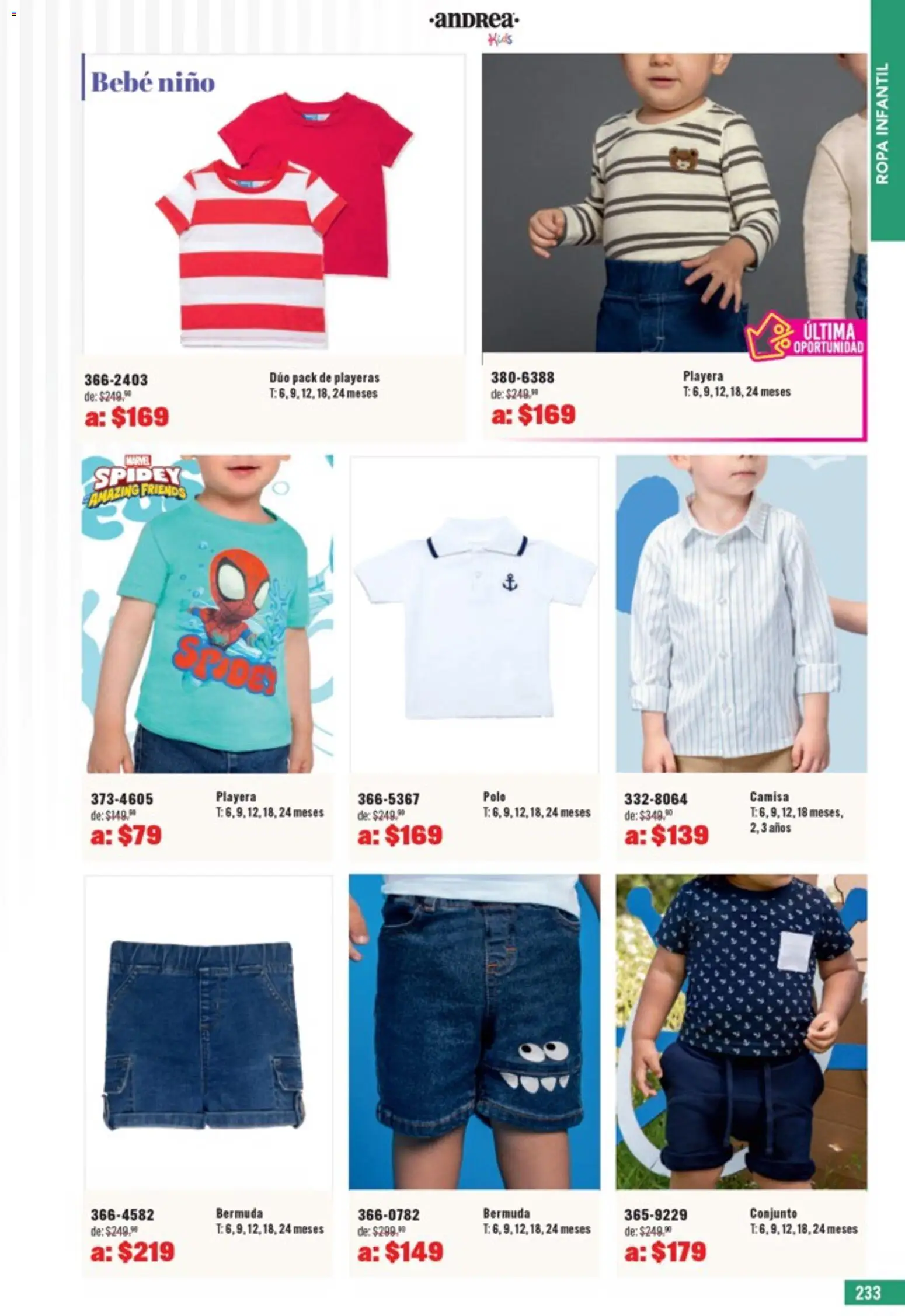 Nuevas ofertas de Andrea válidas en toda la República Mexicana desde el 05.04.2026. ¡Encuentra las mejores ofertas en Andrea catálogo Outlet! | Página: 233 | Productos: Camisa, Playera, Conjunto, Bermuda