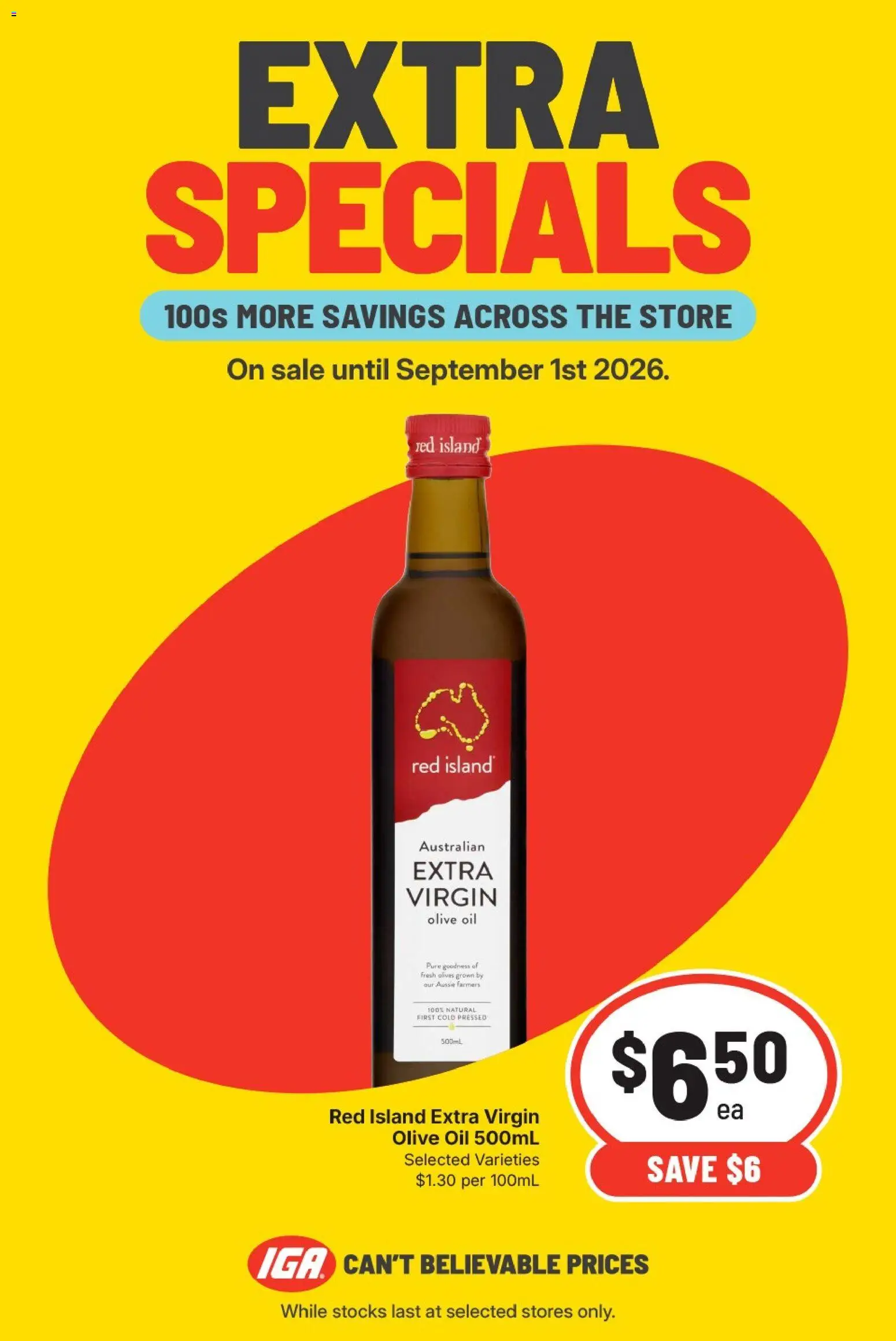 IGA catalogue - valid from 26/08/2026 | Page: 3 | Products: Oil, Olives, Olive oil, Extra virgin olive oil