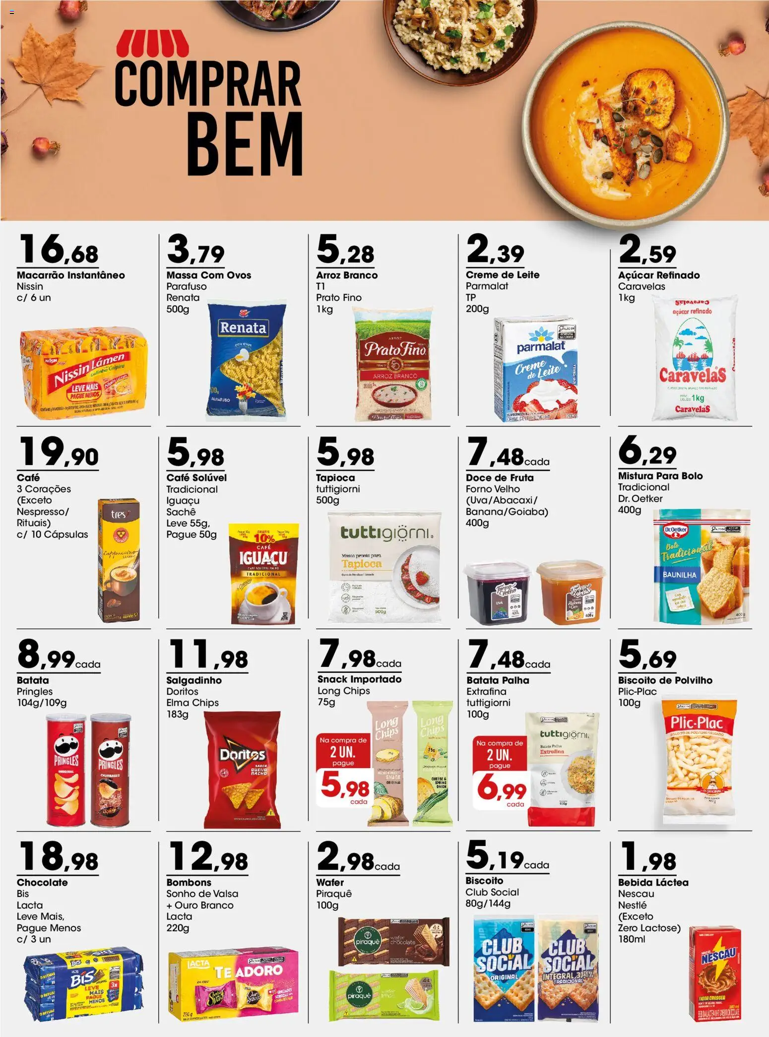 Zaffari Folheto - válido de 10/08/2026 | Página: 1 | Produtos: Elma Chips, Leite, Creme, Café solúvel