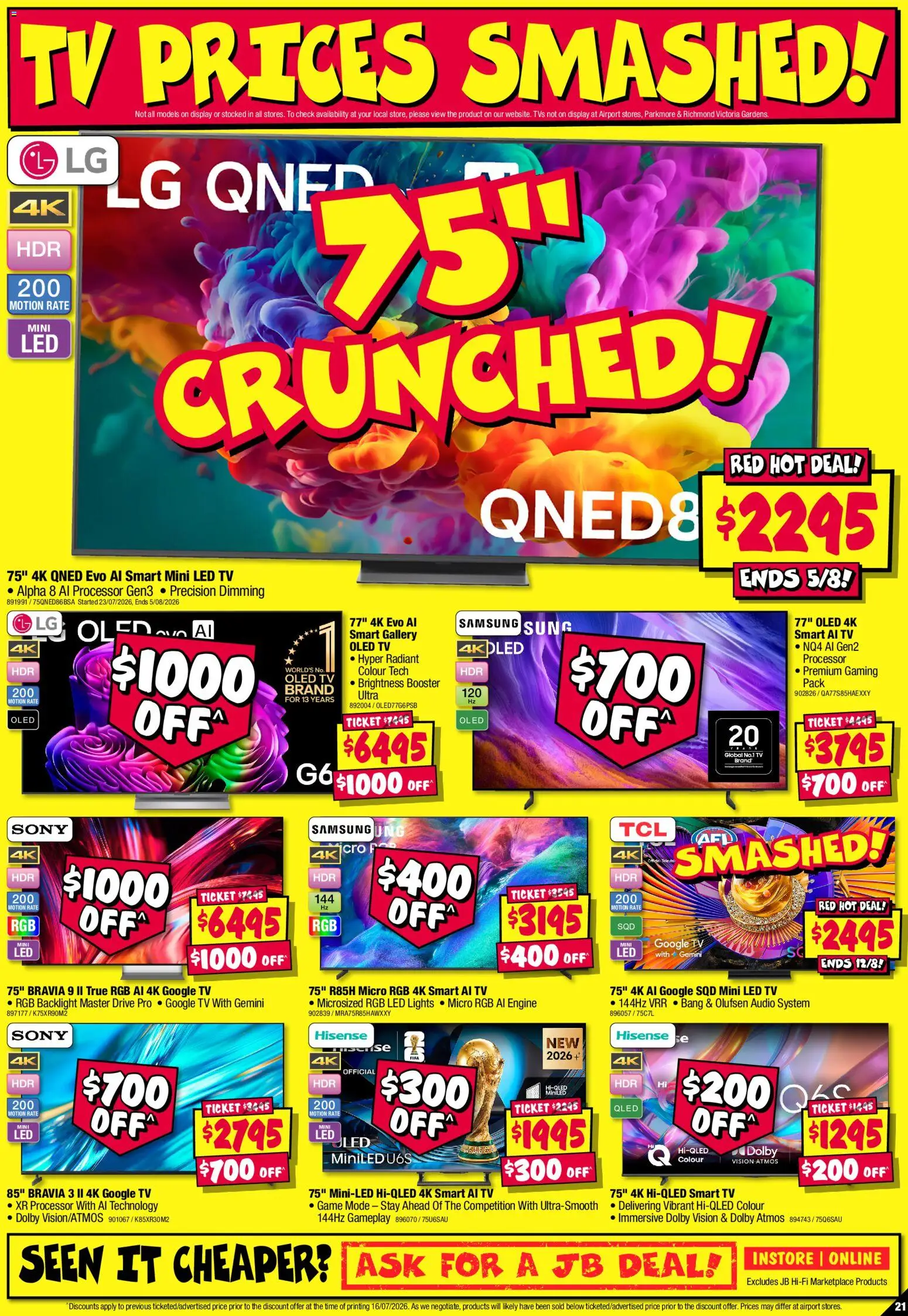 JB Hi-Fi catalogue - valid from 30/07/2026 | Page: 21 | Products: Tv, Audio, Game, Smart tv