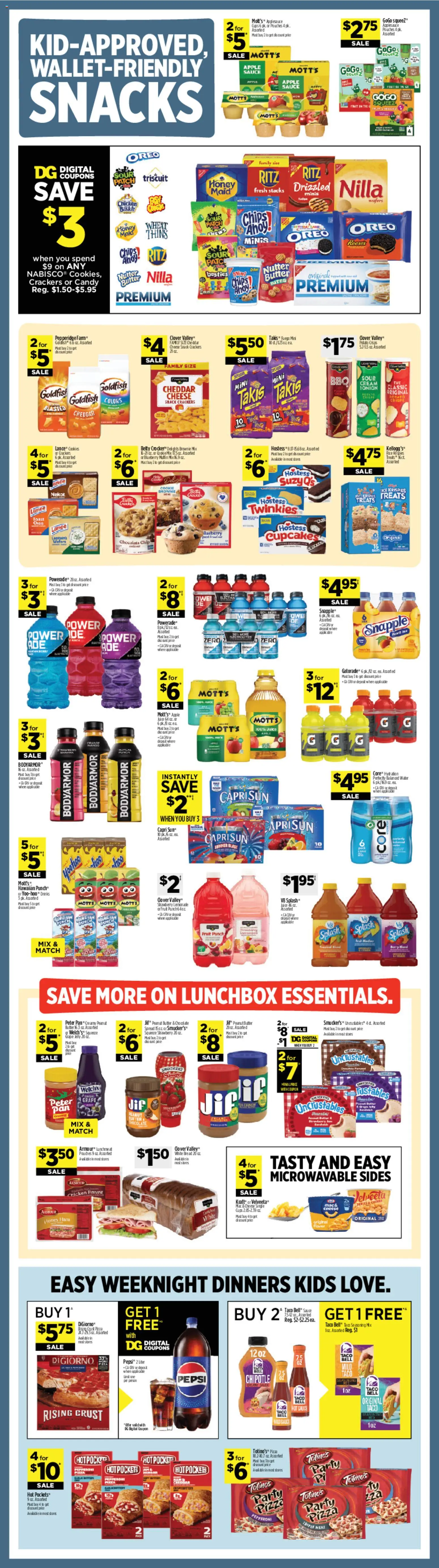 Dollar General Weekly Ad - valid from 07/19/2026 | Page: 4 | Products: Cheese, Tea, Chips, Cookies