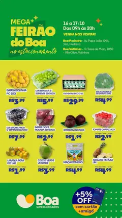 Boa Supermercados ofertas Feirão - Pré-Visualização do folheto da loja Boa Supermercados, válido de 16/10/2026