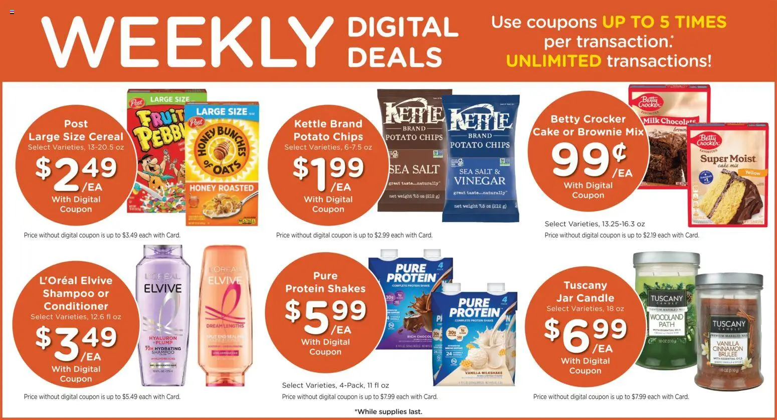 Kroger Weekly Ad - valid from 08/26/2026 | Page: 3 | Products: Vinegar, Potato chips, Milk, Weight