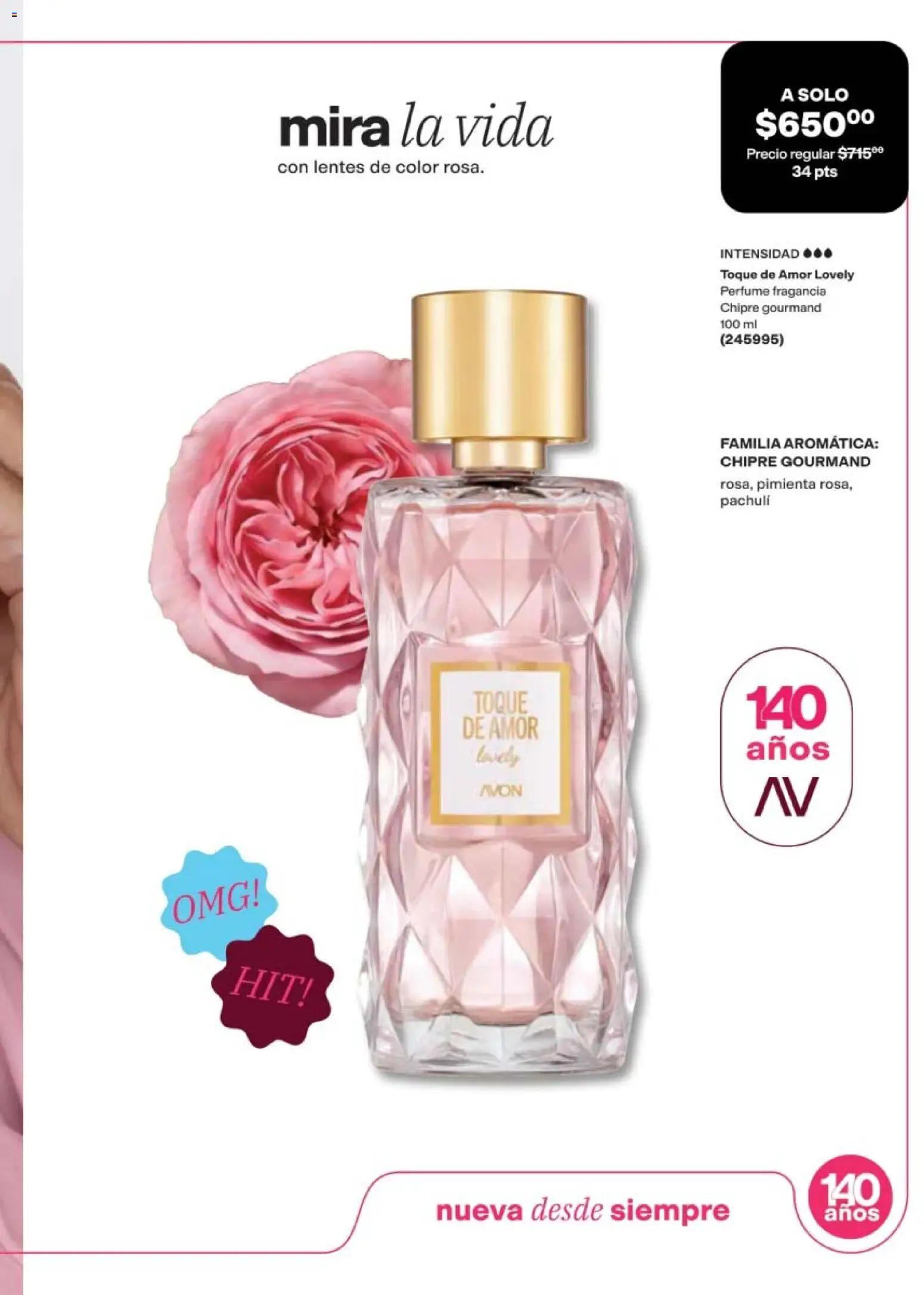 Nuevas ofertas de AVON válidas en toda la República Mexicana desde el 11/09/2026. ¡Encuentra las mejores ofertas en AVON campaña 14 2026! | Página: 9 | Productos: Lentes, Pimienta, Perfume, Fragancia