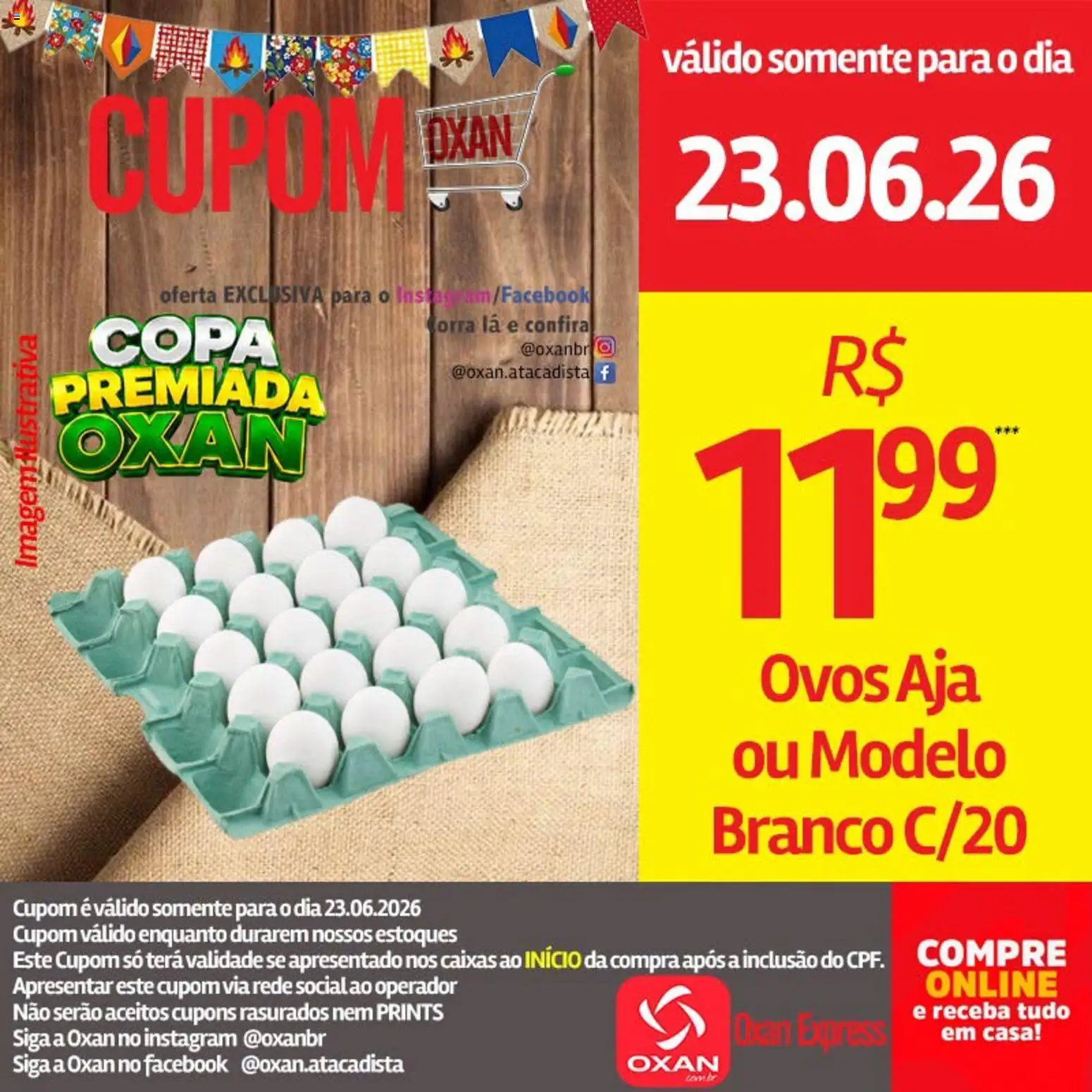 Oxan Atacadista Folheto - válido de 23/06/2026 | Página: 11 | Produtos: Ovos, Copa