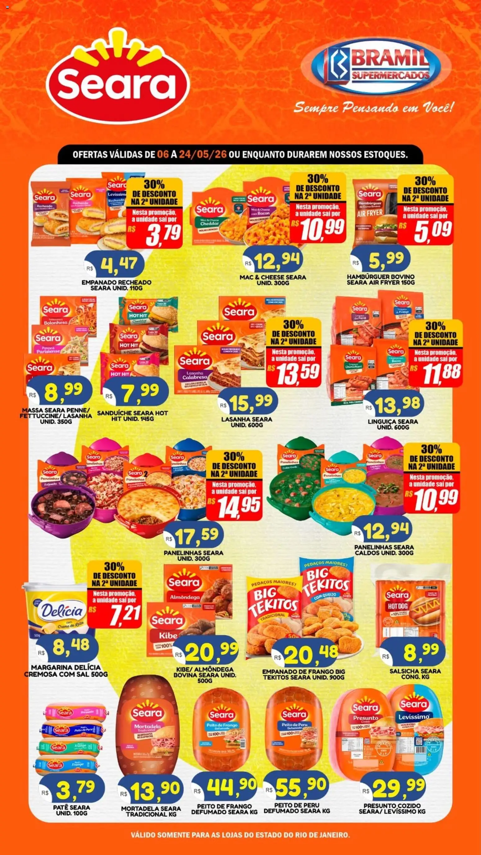 Bramil Supermercados Folheto - válido de 06.05.2026 | Página: 1 | Produtos: Air fryer, Mortadela, Frango, Peito de frango
