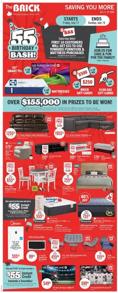Preview of The Brick weekly flyer / circulaire from shop The Brick valid from Jul 16, 2026