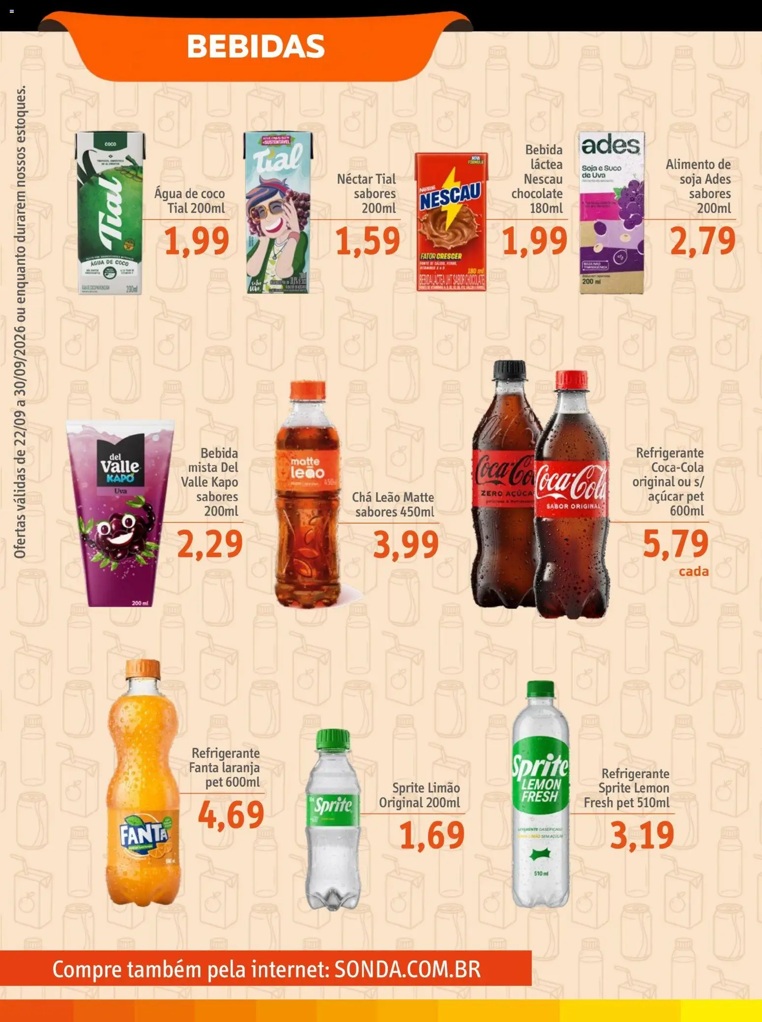 Sonda Folheto - válido de 22/09/2026 | Página: 6 | Produtos: Fanta, Bebidas, Açúcar, Soja