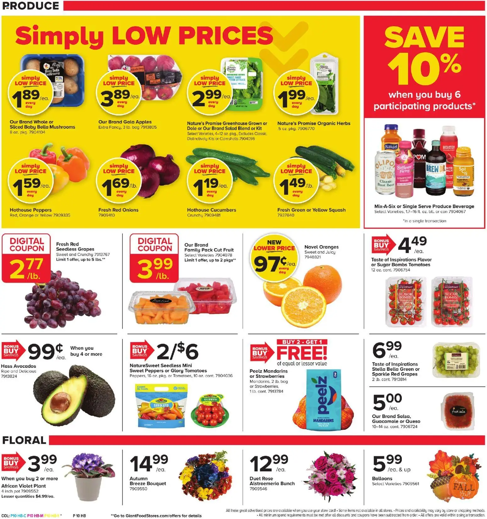 Giant Weekly Ad - valid from 09/25/2026 | Page: 8 | Products: Turmeric, Oranges, Salad, Bag