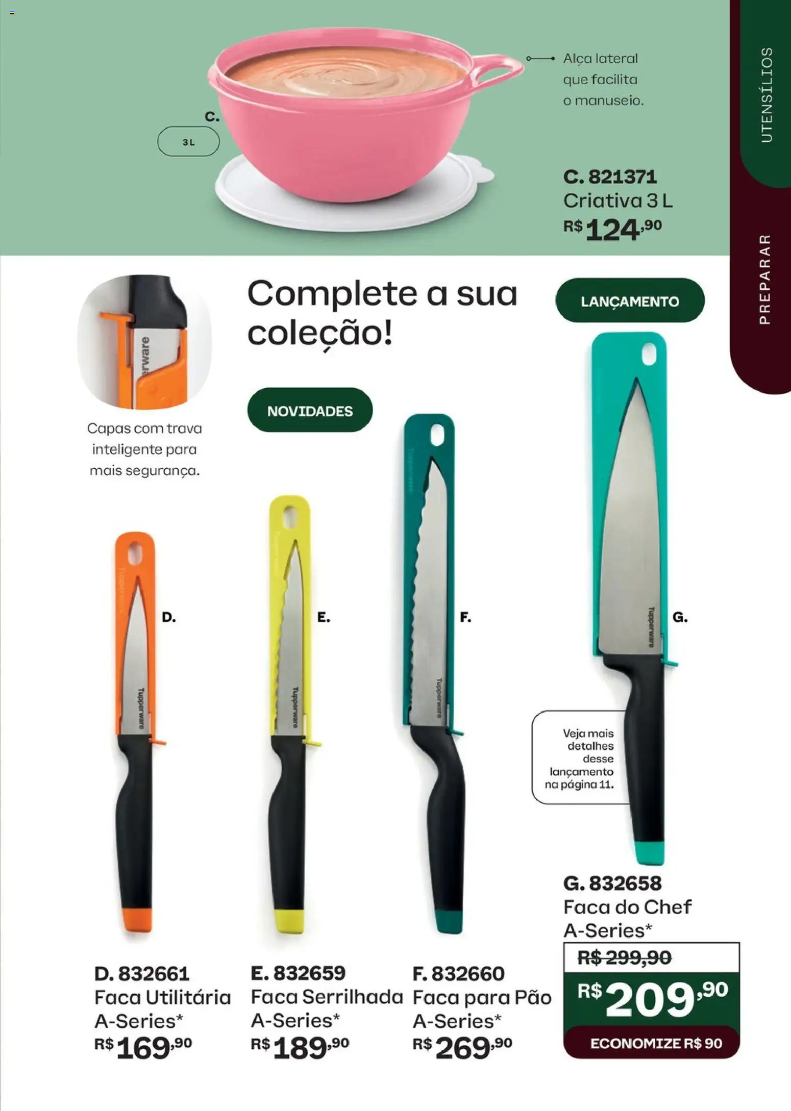 Tupperware Folheto - válido de 01/08/2026 | Página: 49 | Produtos: Faca, Pão