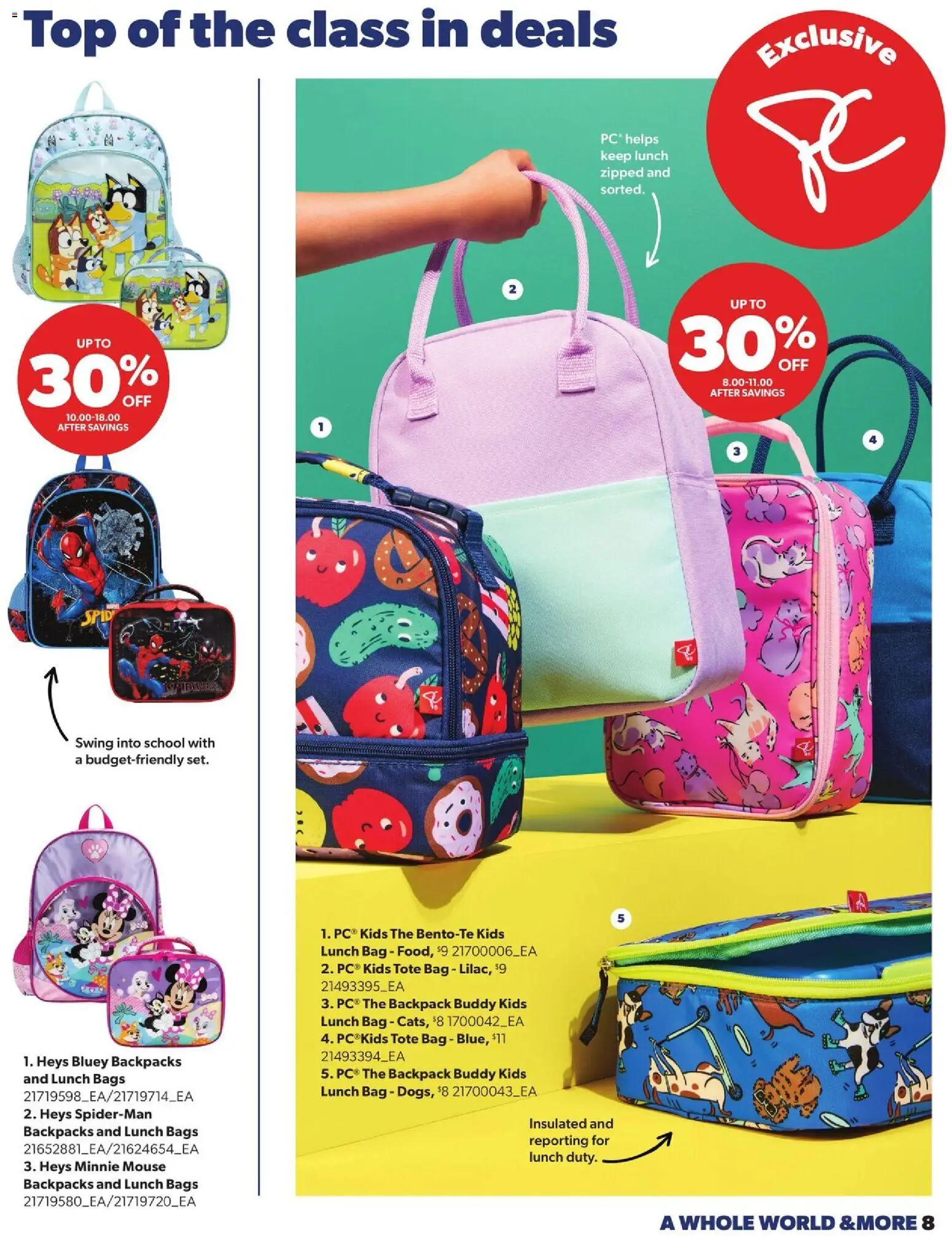 Real Canadian Superstore flyer valid from Aug 6, 2026 | Page: 8 | Products: Backpack, Mouse, Bag